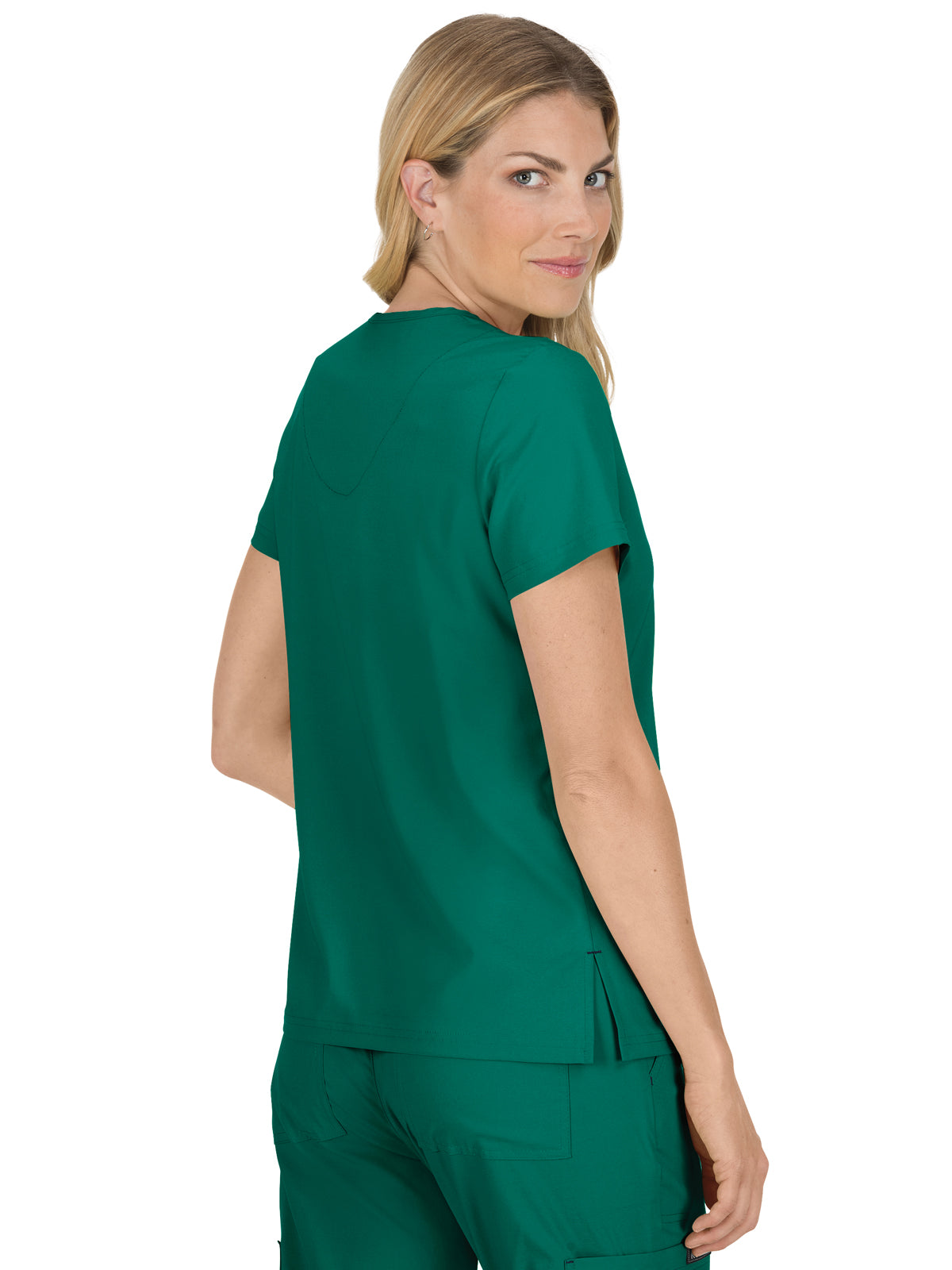 Women's 4-Pocket Stretch V-Neck Becca Top - 373 - Hunter