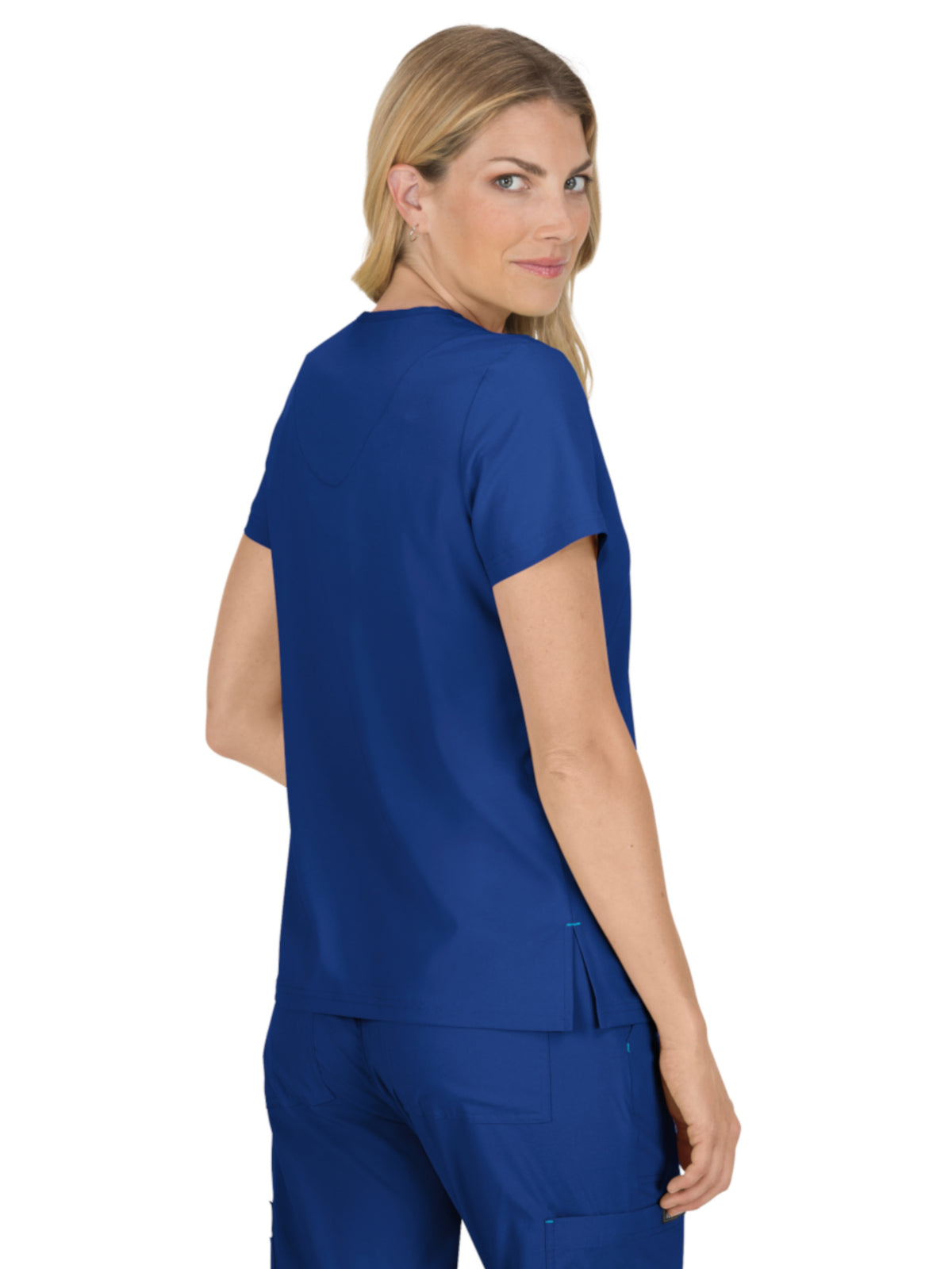 Women's 4-Pocket Stretch V-Neck Becca Top - 373 - Galaxy