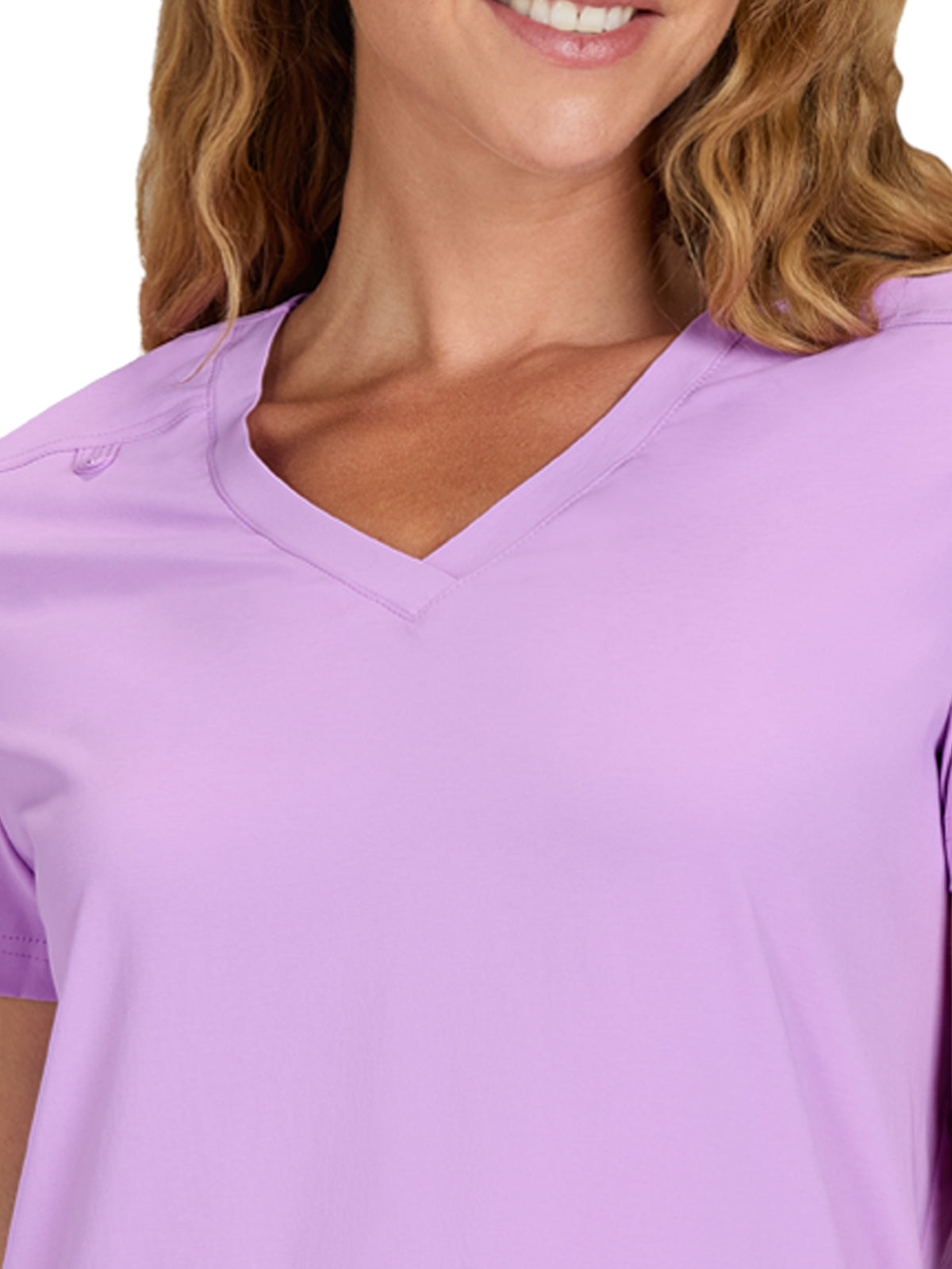 Women's 4-Pocket Stretch V-Neck Becca Top - 373 - Bloom Lavender