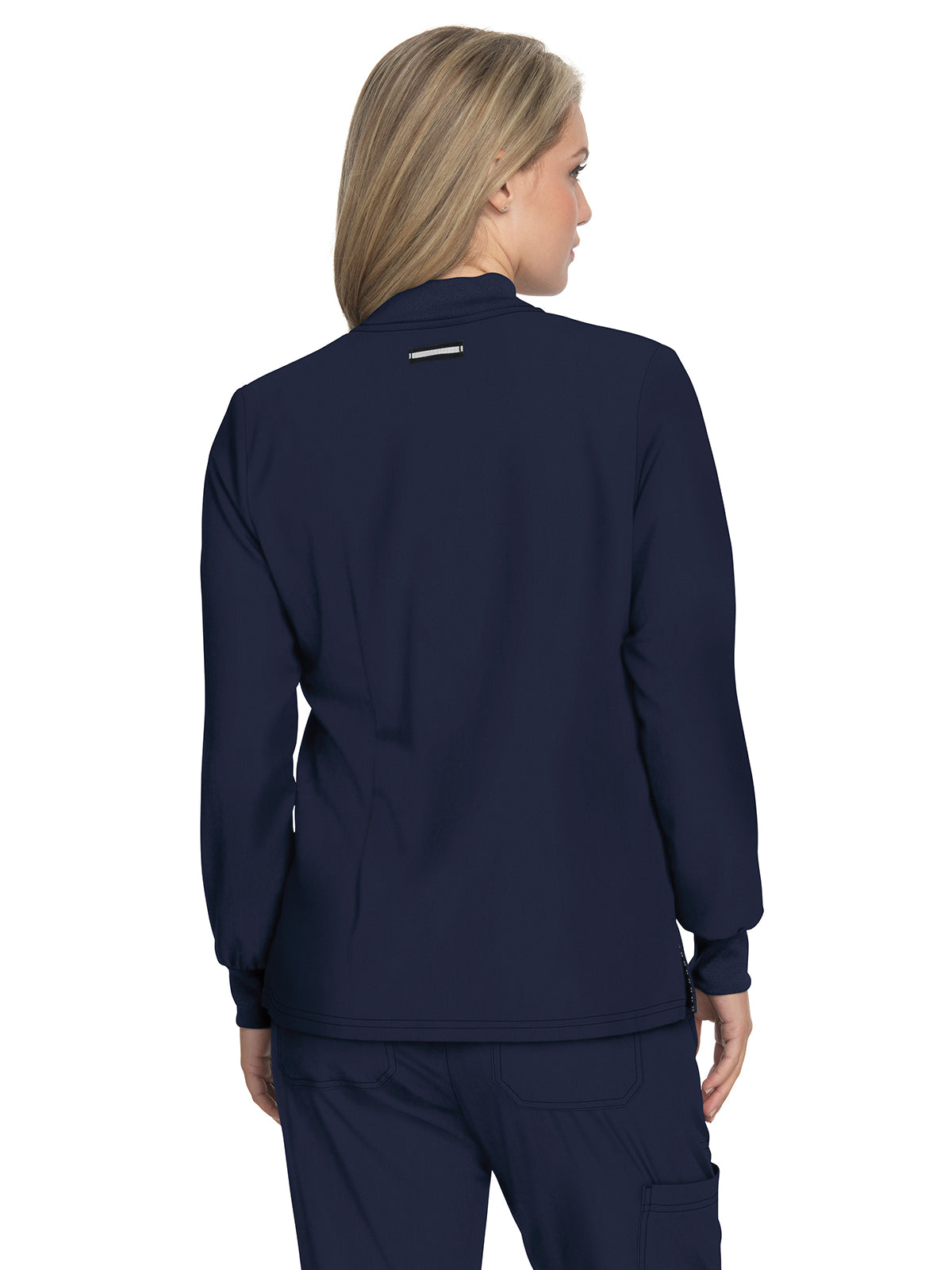 Women's Zipper Front Stretch Always in Motion Jacket - 458 - Navy