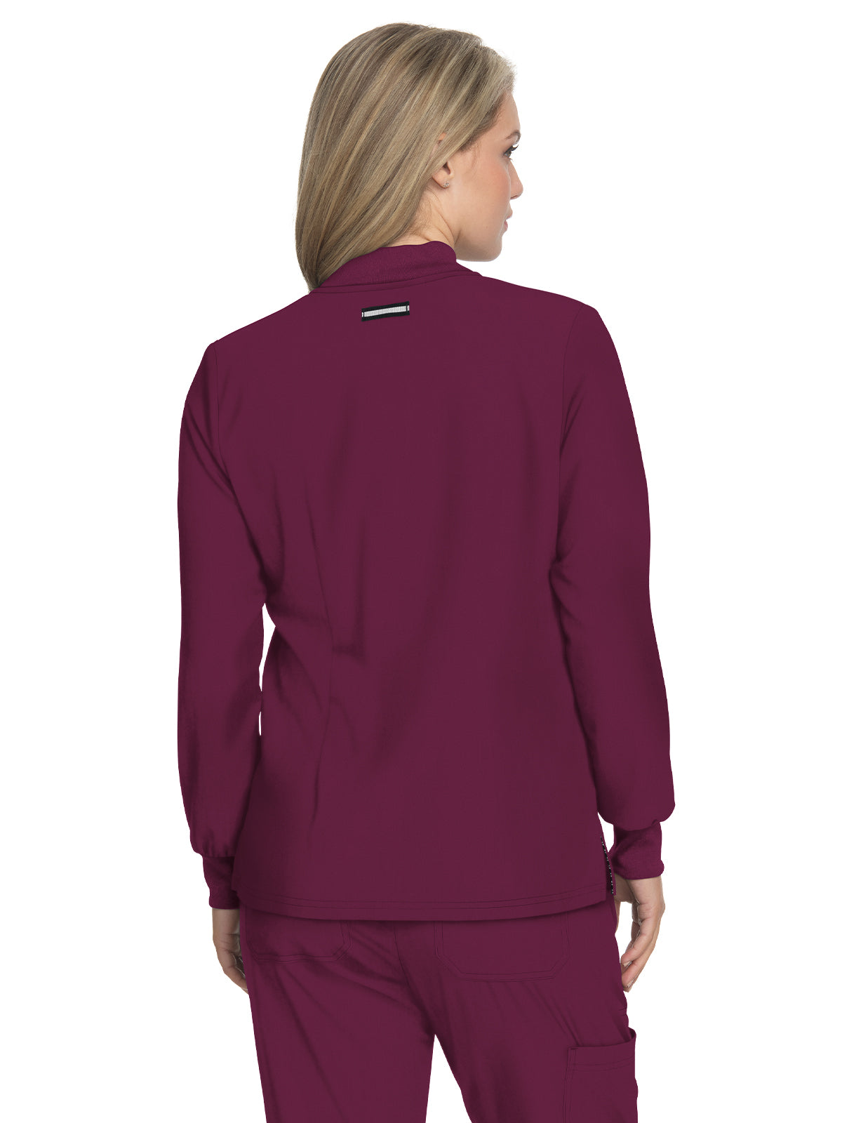 Women's Zipper Front Stretch Always in Motion Jacket - 458 - Wine