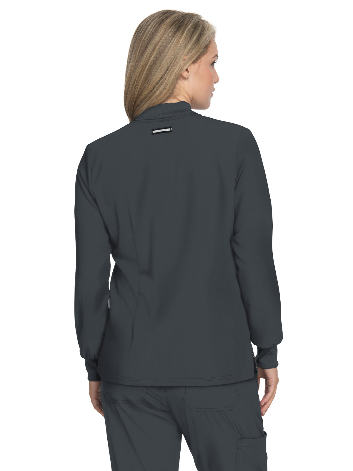 Women's Zipper Front Stretch Always in Motion Jacket - 458 - Charcoal