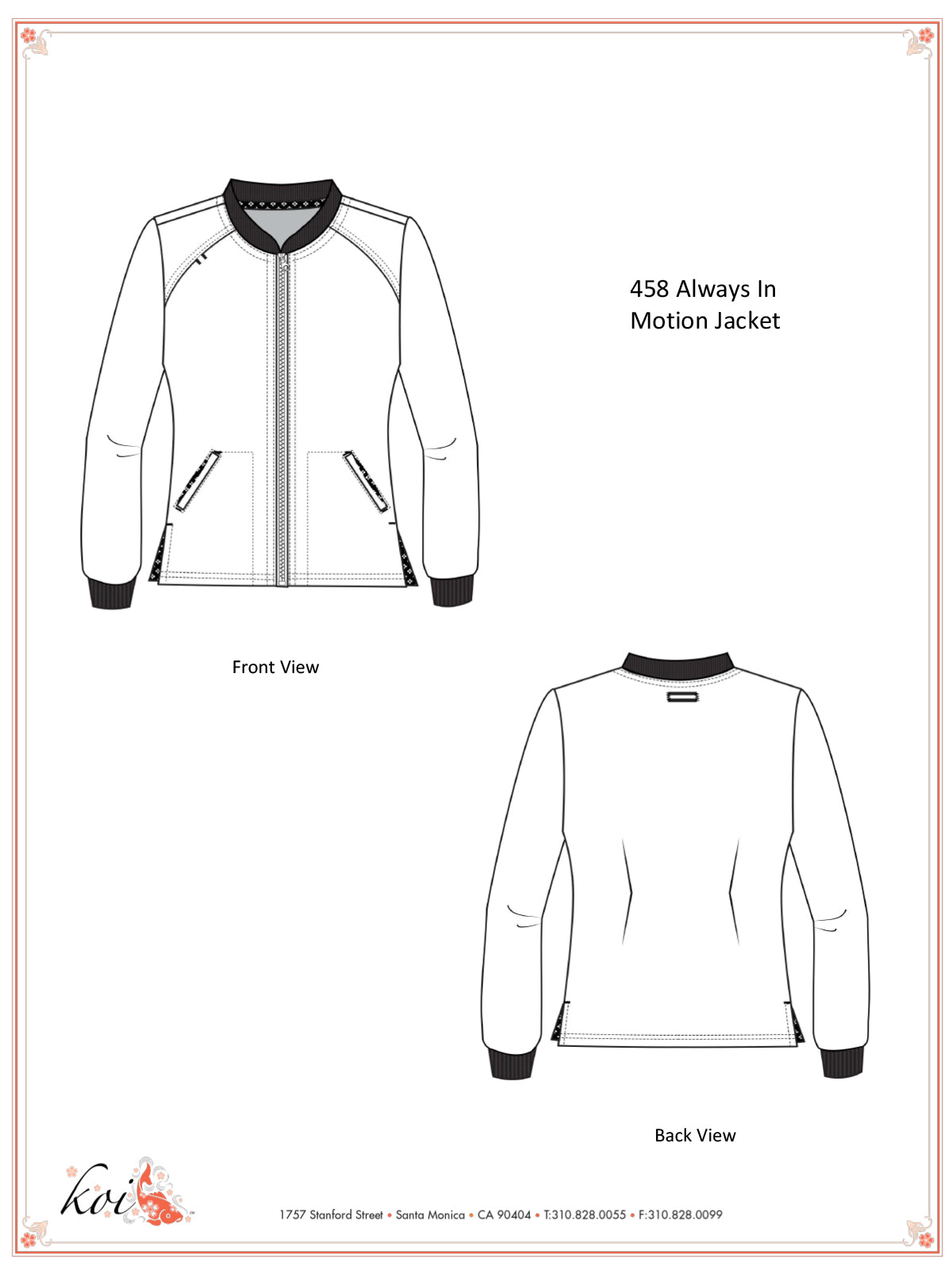 Women's Zipper Front Stretch Always in Motion Jacket - 458 - Charcoal