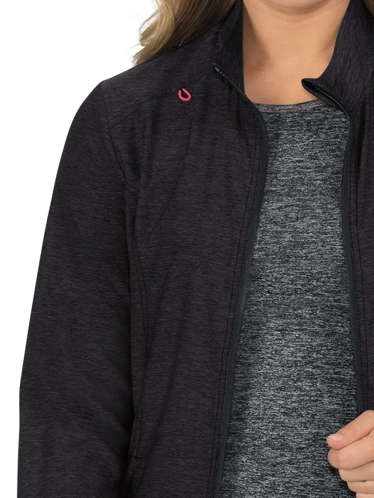 Women's 2-Pocket Zipper-Front Impact Jacket - 459 - Heather Charcoal