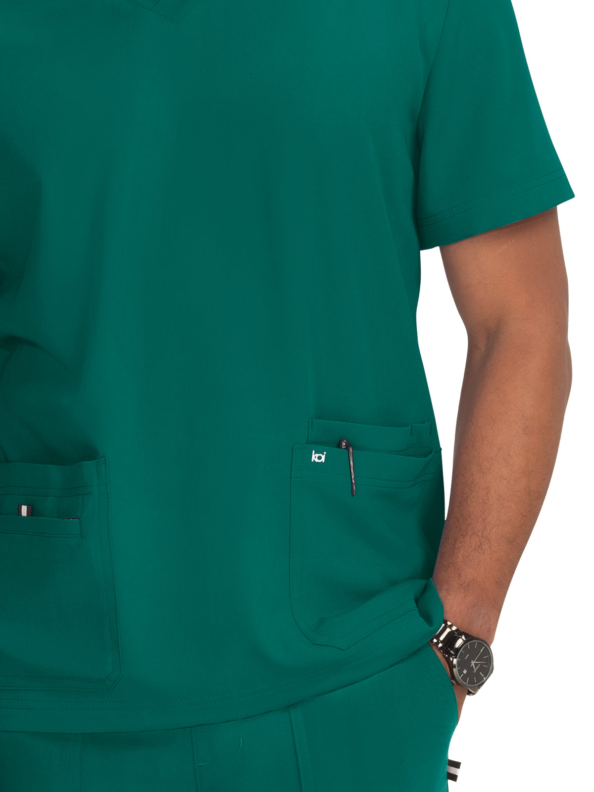 Men's 4-Pocket V-Neck Free To Be Top - 672 - Hunter