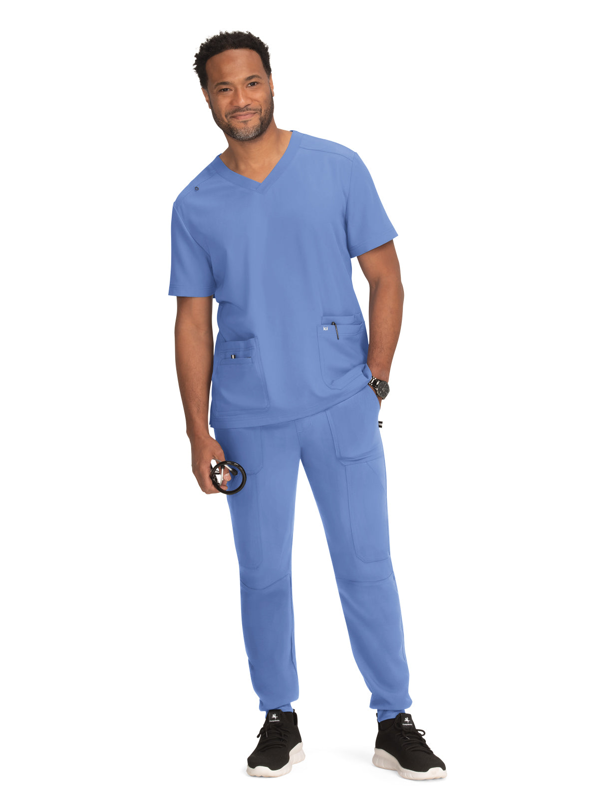 Men's 4-Pocket V-Neck Free To Be Top - 672 - True Ceil