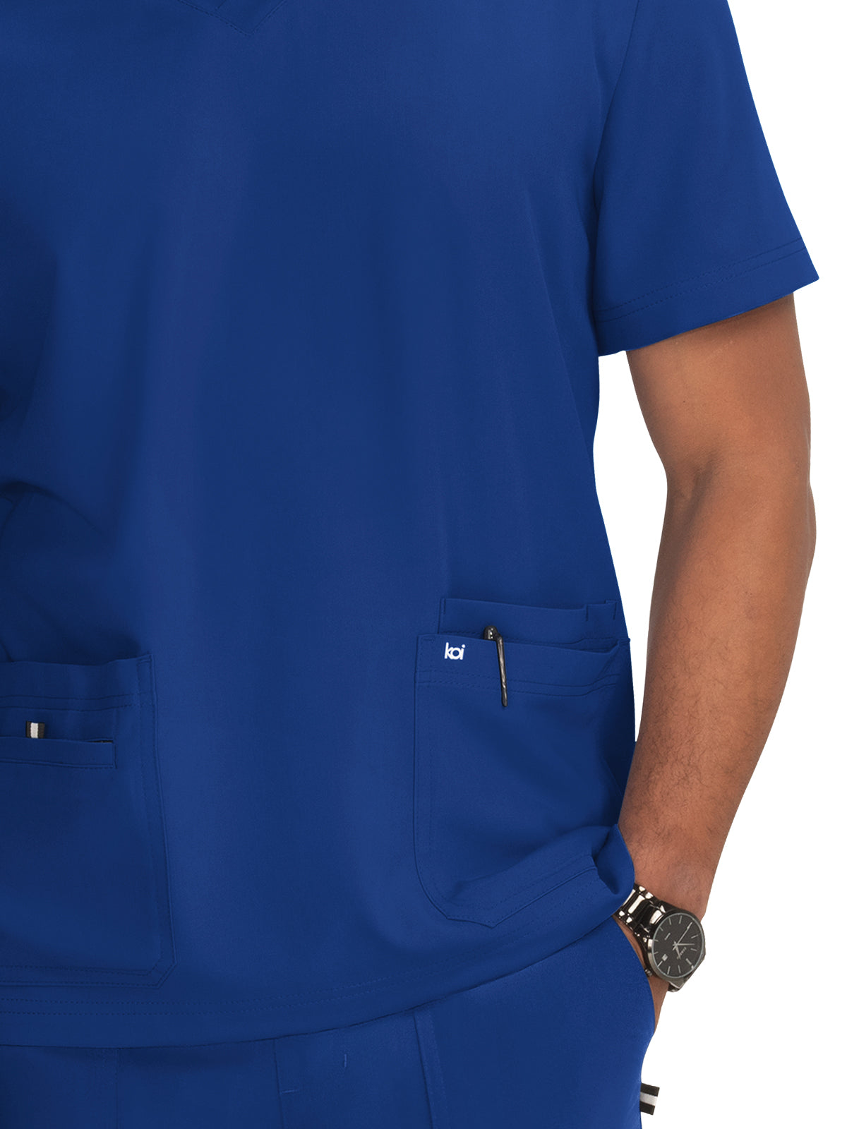 Men's 4-Pocket V-Neck Free To Be Top - 672 - Galaxy