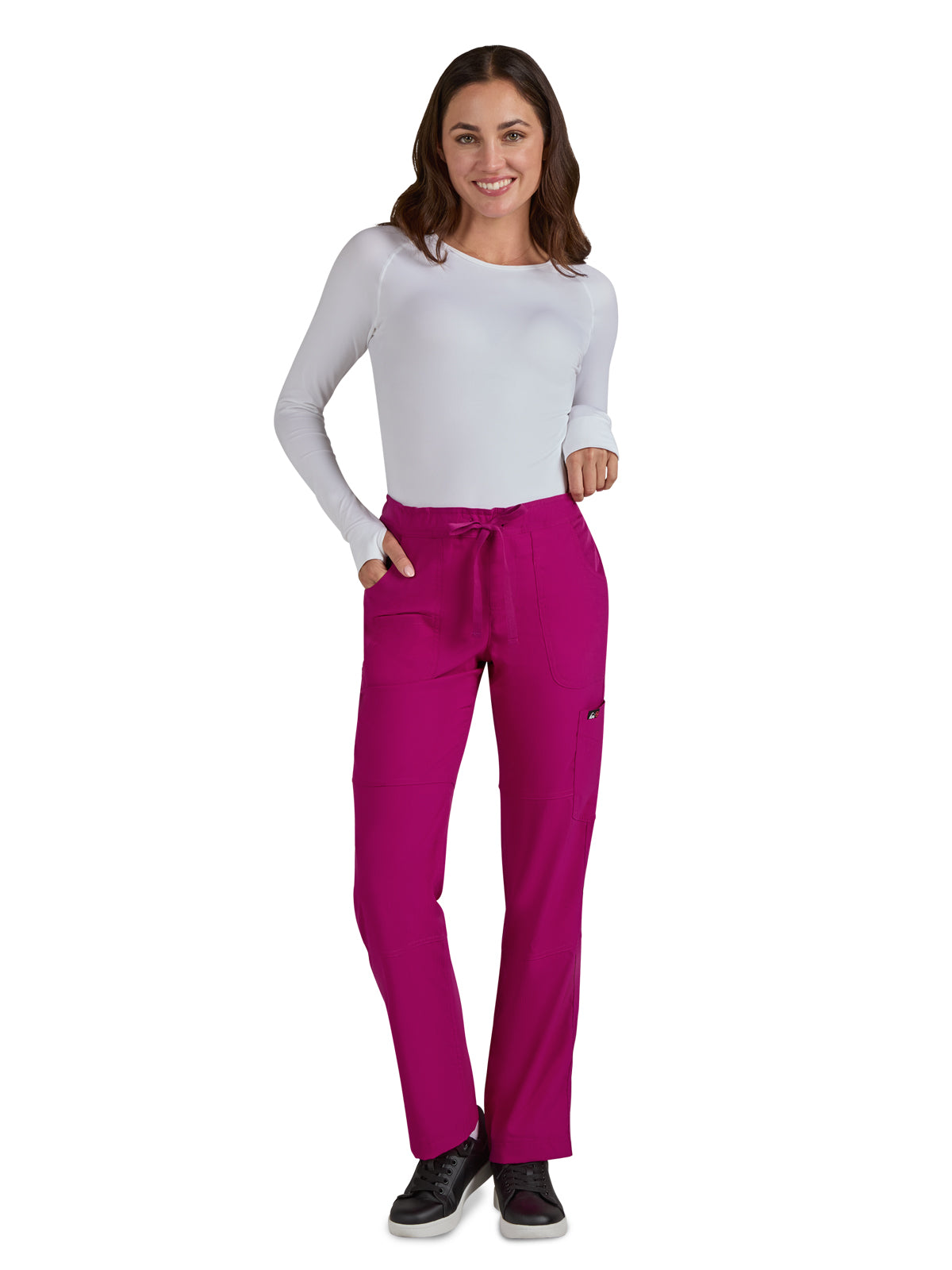 Women's Limited Edition 6-Pocket Rhinestone Zipper Peace Pant - 774L - Azalea Pink