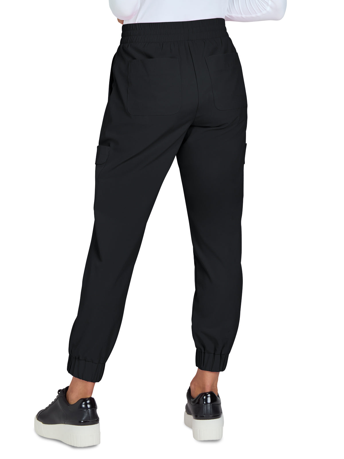 Women's 6-Pocket Jogger-Style Eco-Friendly Elastic Drawstring Terra Pant - 783 - Black