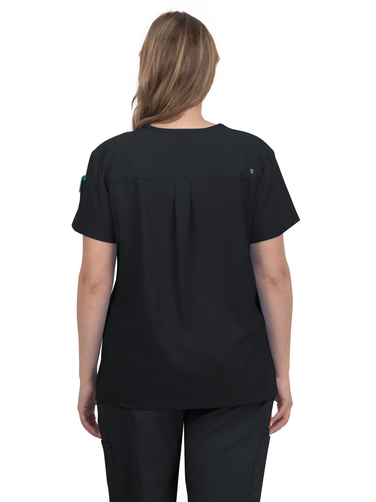 Women's 3-Pocket V-Neck Cardi Top - C101 - Black