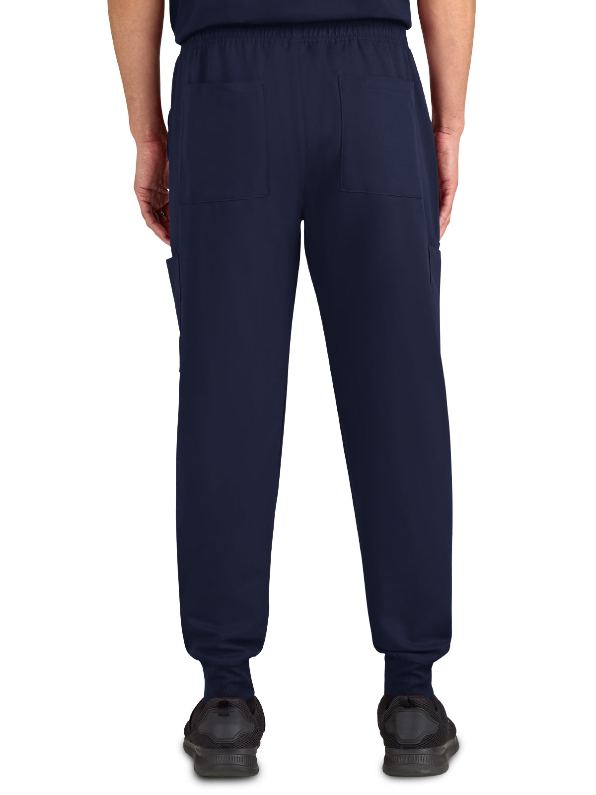 Men's Drawstring Elastic Waist Connective Jogger Pant - C600 - Navy