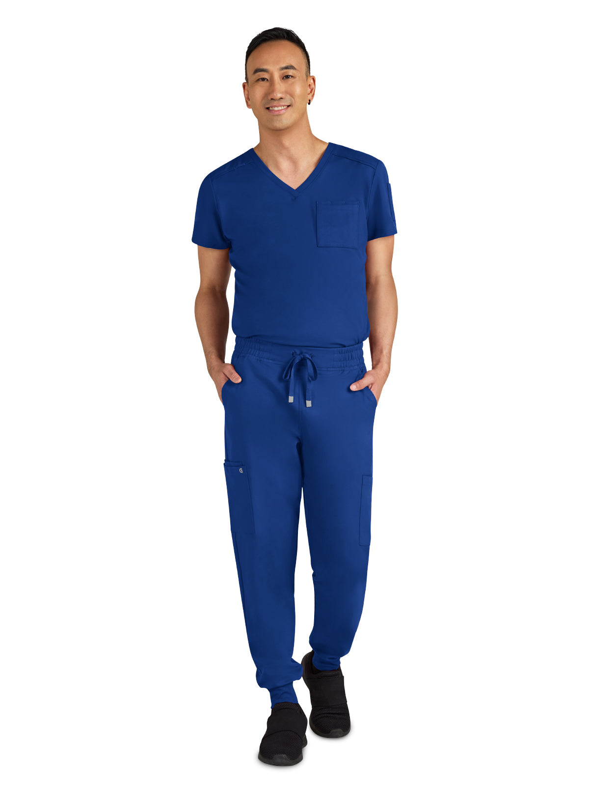 Men's Drawstring Elastic Waist Connective Jogger Pant - C600 - Galaxy