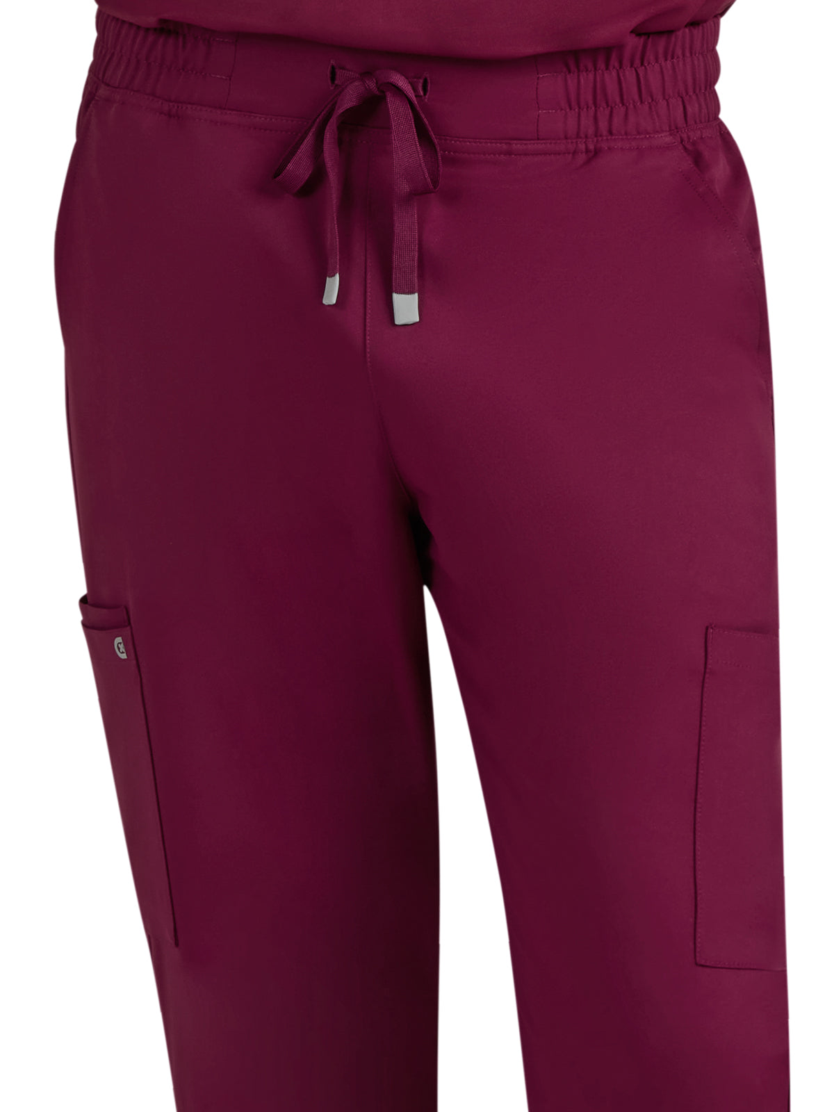 Men's Drawstring Elastic Waist Connective Jogger Pant - C600 - Wine