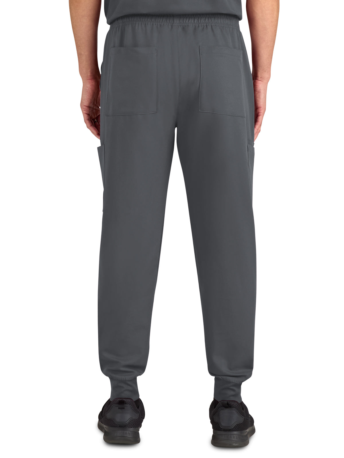 Men's Drawstring Elastic Waist Connective Jogger Pant - C600 - Pewter