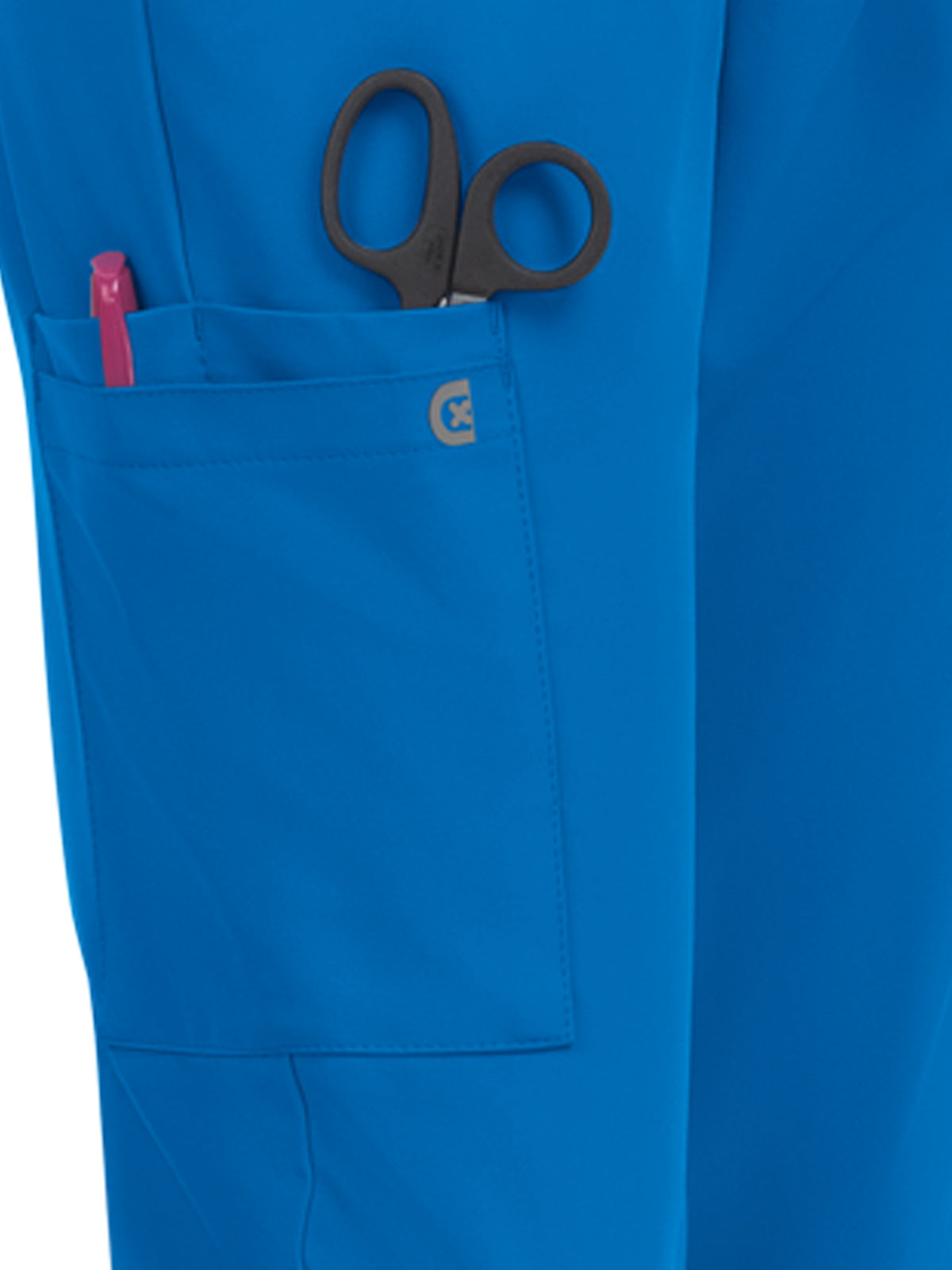 Women's 7-Pocket Drawstring Elastic Waist Atria Pant - C701 - Royal Blue