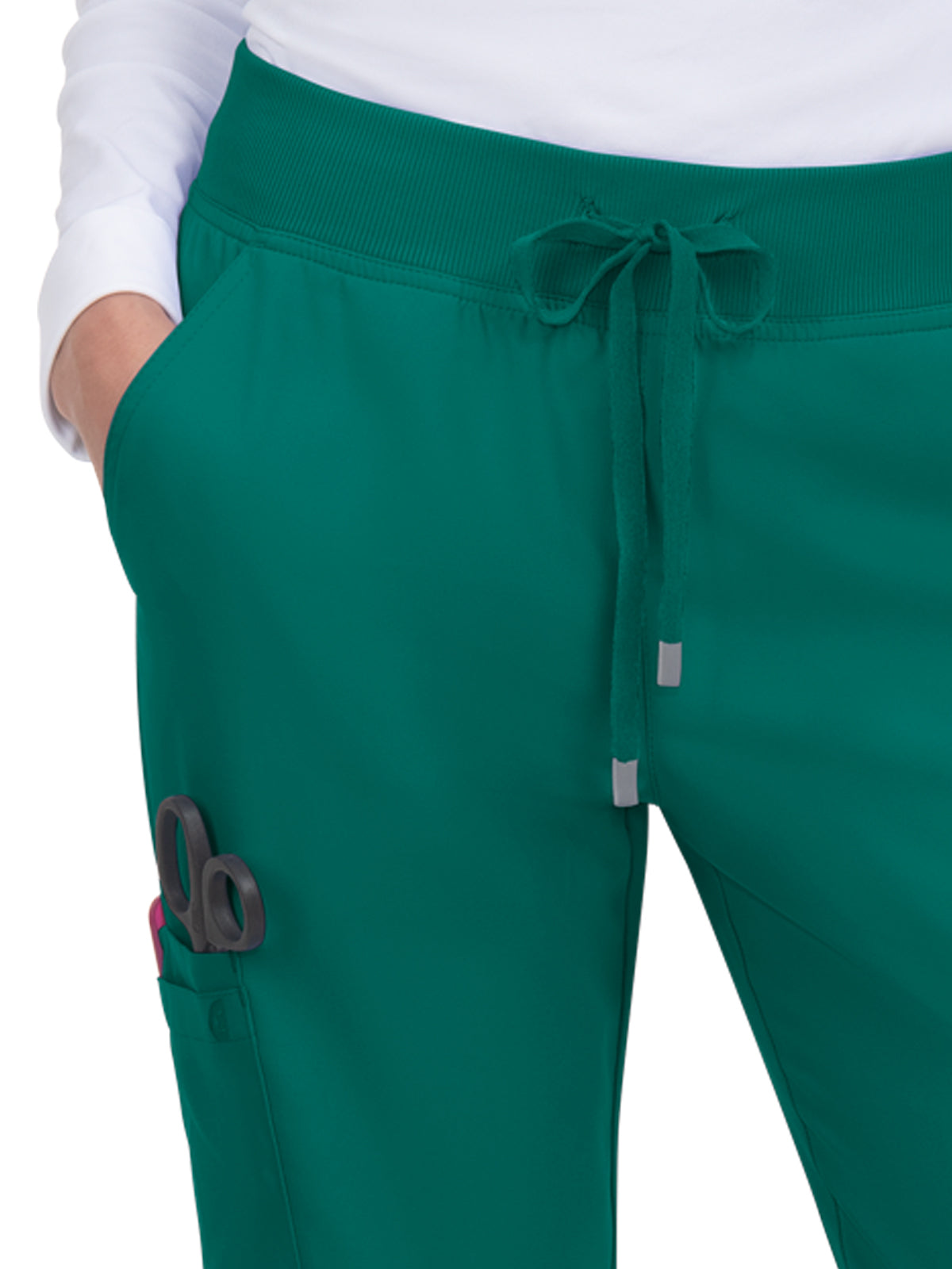Women's 7-Pocket Drawstring Elastic Waist Atria Pant - C701 - Hunter