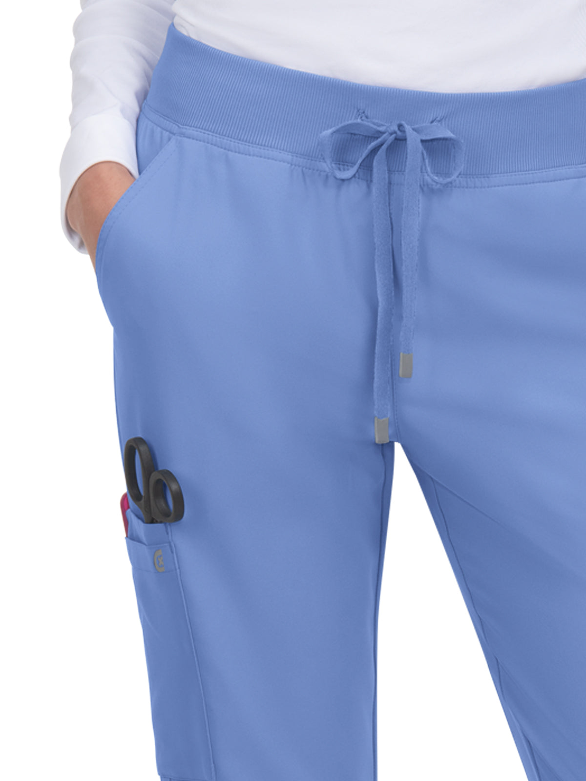Women's 7-Pocket Drawstring Elastic Waist Atria Pant - C701 - True Ceil