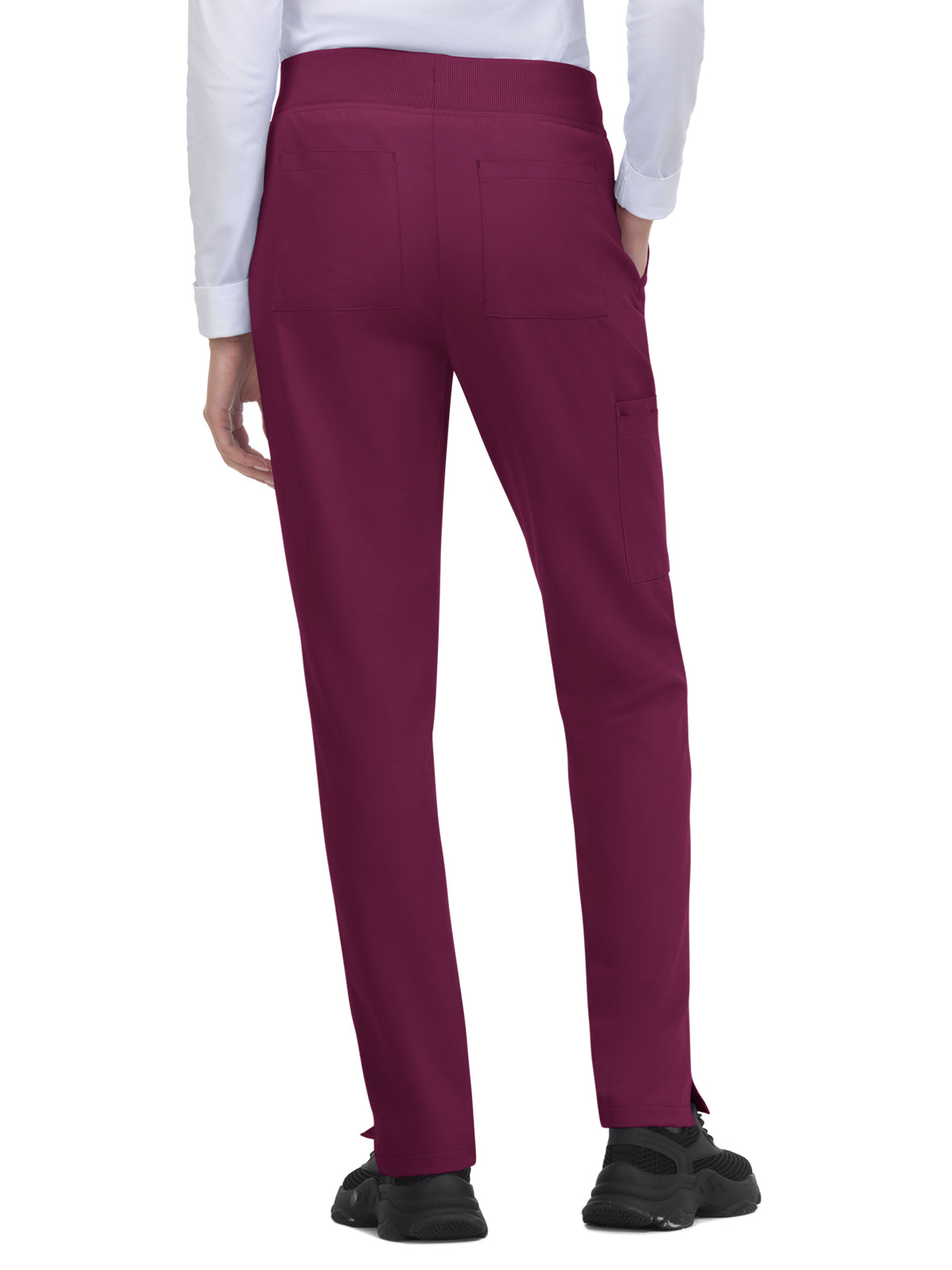Women's 7-Pocket Drawstring Elastic Waist Atria Pant - C701 - Wine
