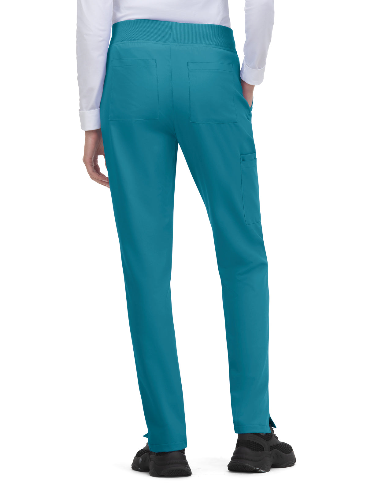 Women's 7-Pocket Drawstring Elastic Waist Atria Pant - C701 - Teal