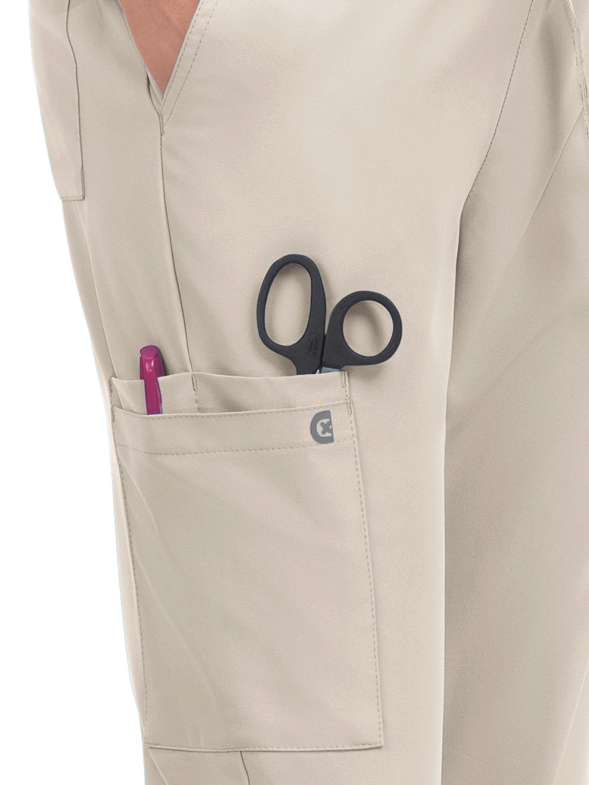 Women's 7-Pocket Drawstring Elastic Waist Atria Pant - C701 - Khaki