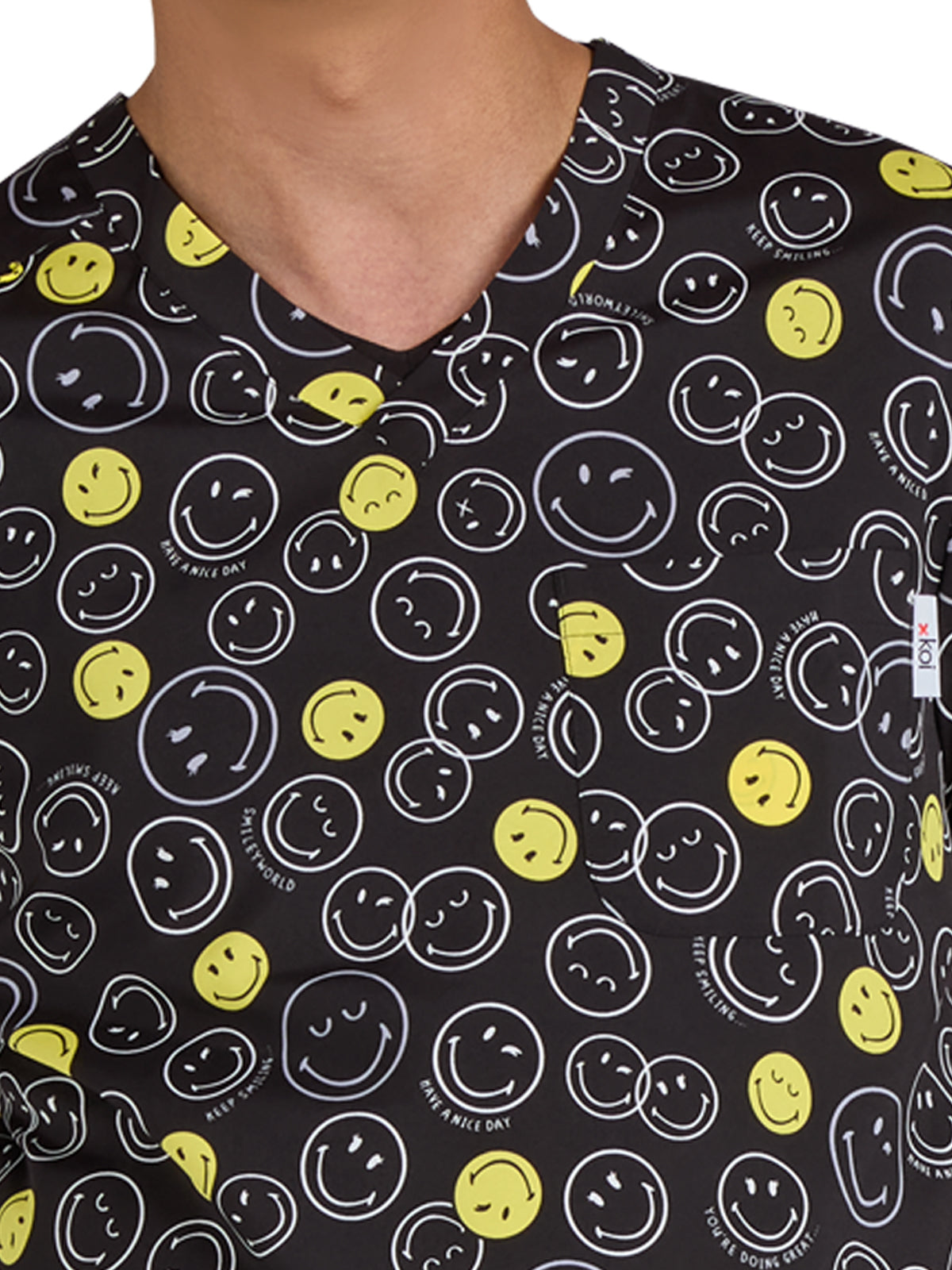 Men's Printed Classic V-Neck Top - S650PR - Doing Great