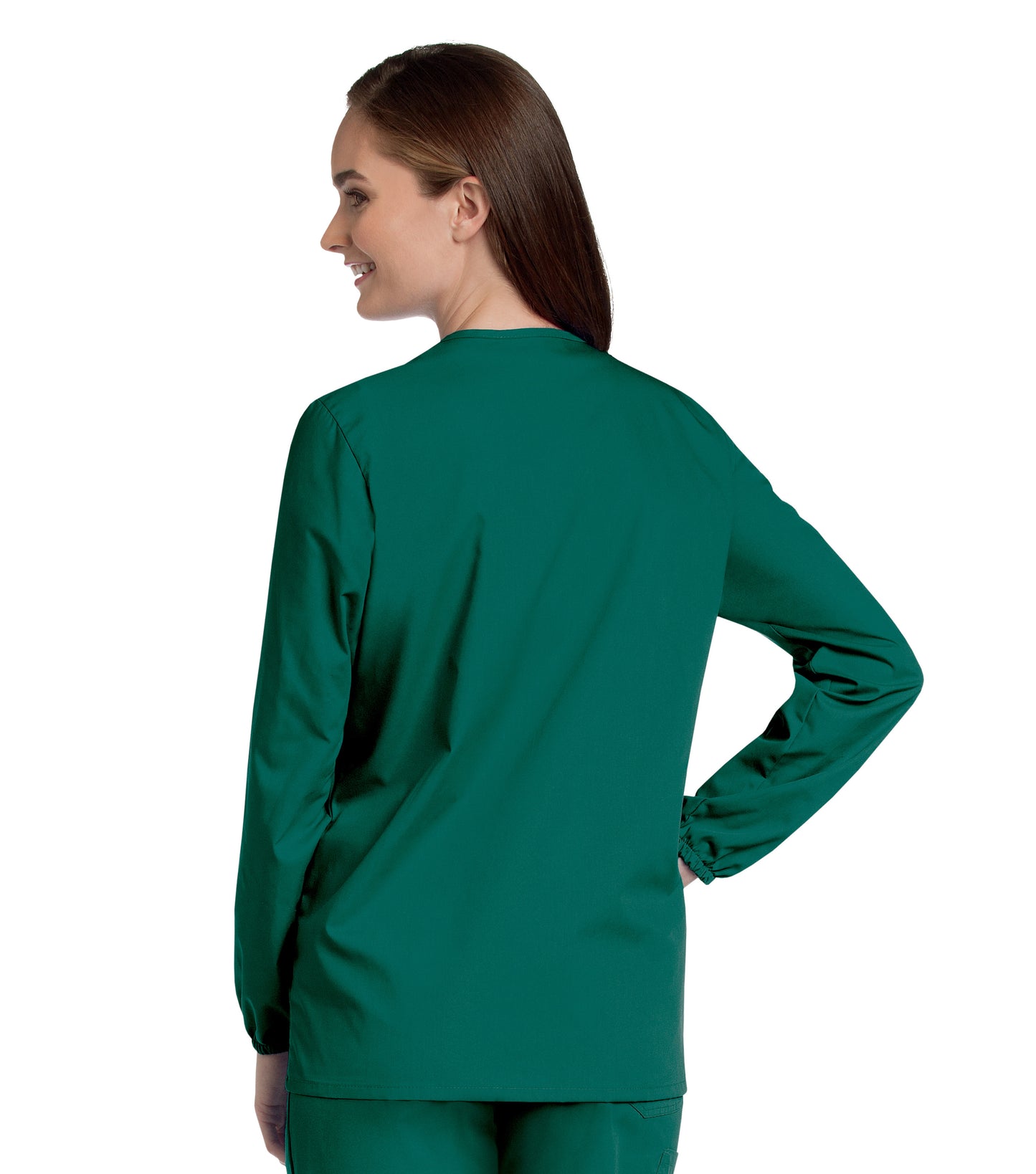 Women's 3-Pocket Crew Neck Warm-Up Jacket - 75221 - Hunter