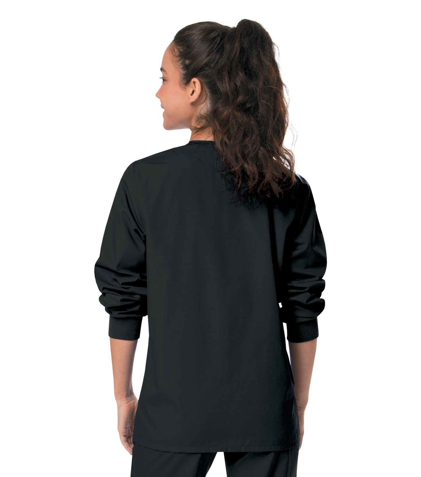 Unisex 3-Pocket Snap-Front Warm-Up Jacket - 75231 - Black