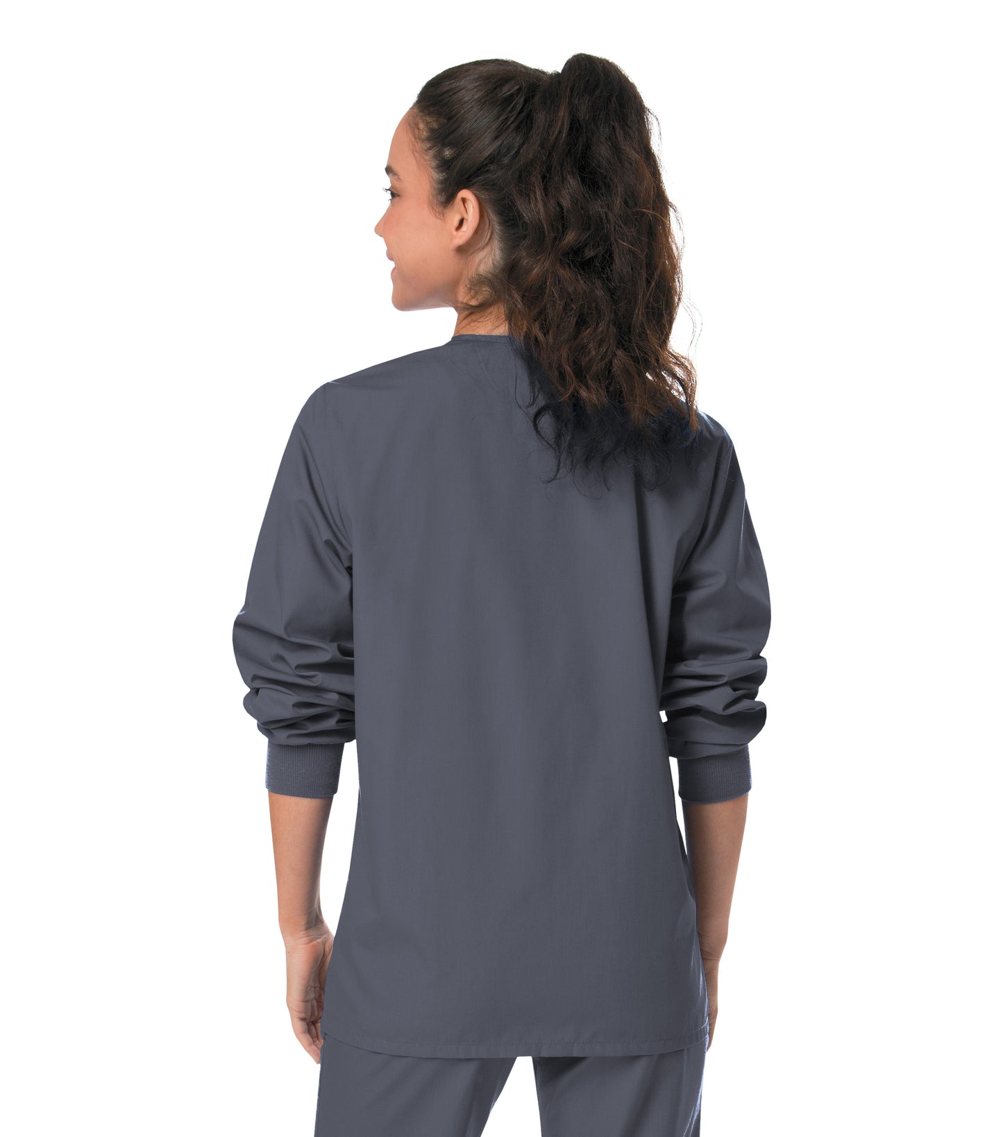 Unisex 3-Pocket Snap-Front Warm-Up Jacket - 75231 - Steel Grey