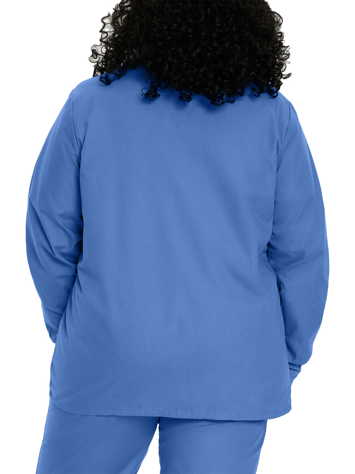Women's 4-Pocket Crew Neck Warm-Up Jacket - 7525 - Ceil Blue