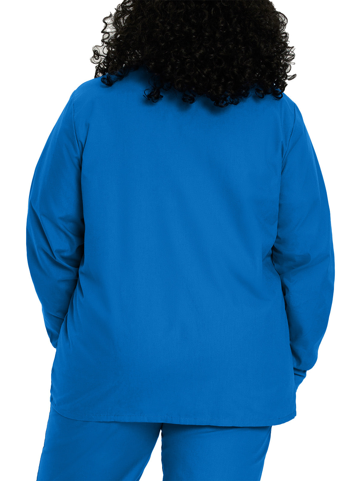 Women's 4-Pocket Crew Neck Warm-Up Jacket - 7525 - Royal Blue