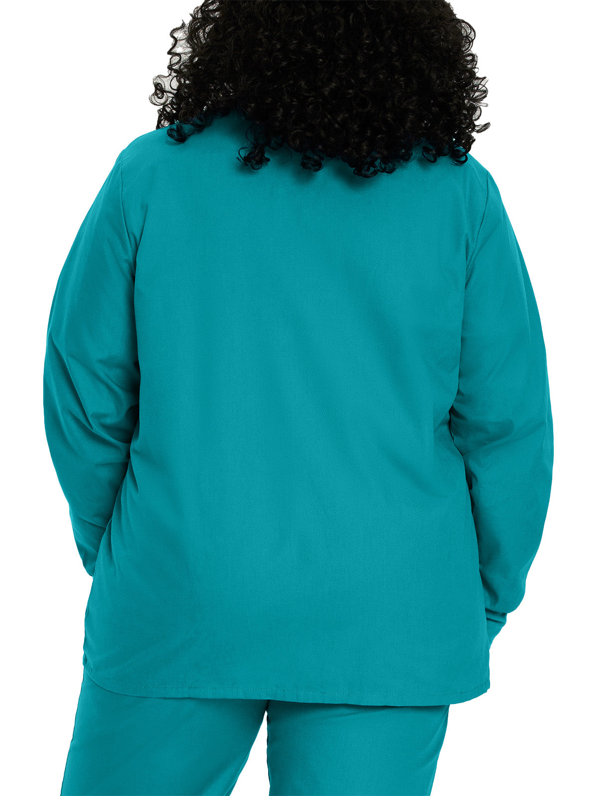 Women's 4-Pocket Crew Neck Warm-Up Jacket - 7525 - Teal
