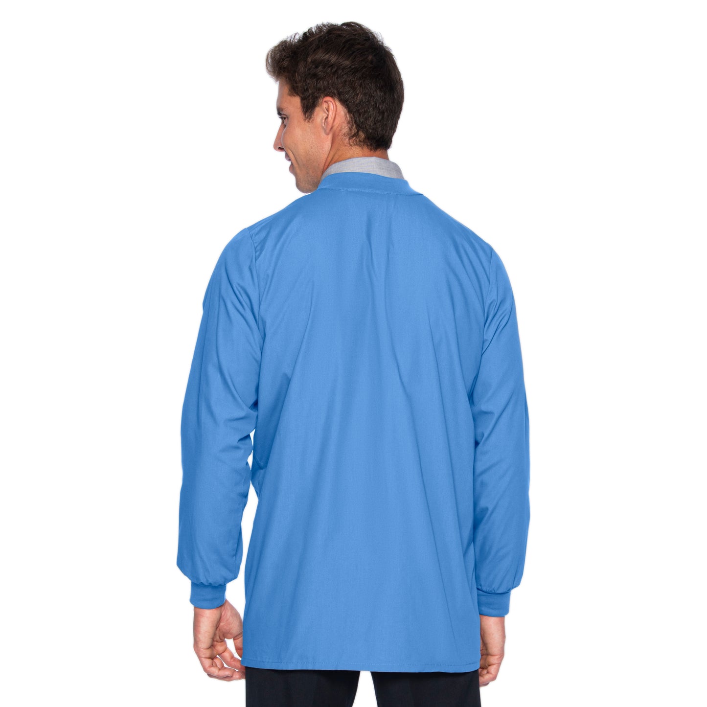 Men's 5-Pocket Crew Neck Warm-Up Jacket - 7551 - Ceil Blue