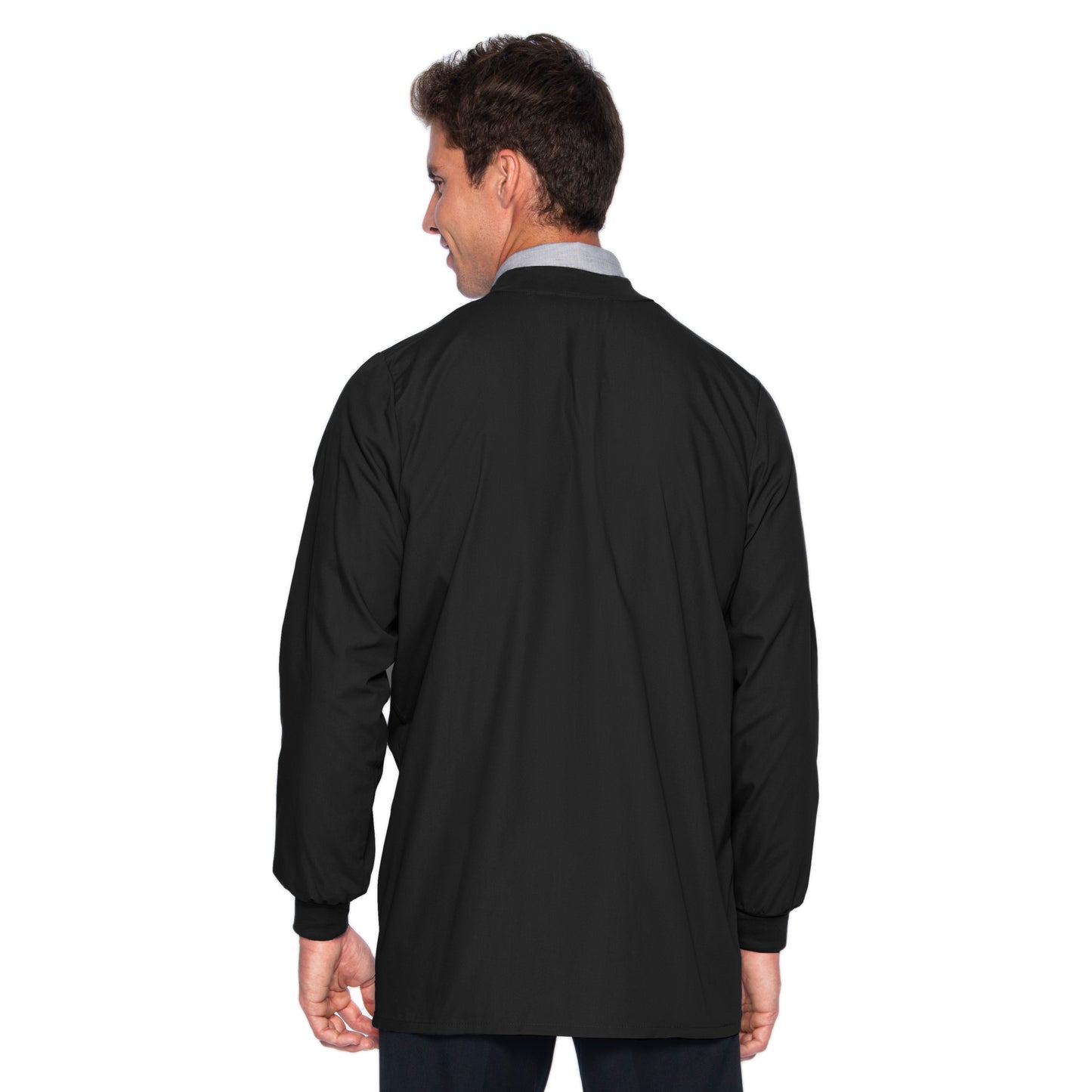 Men's 5-Pocket Crew Neck Warm-Up Jacket - 7551 - Black