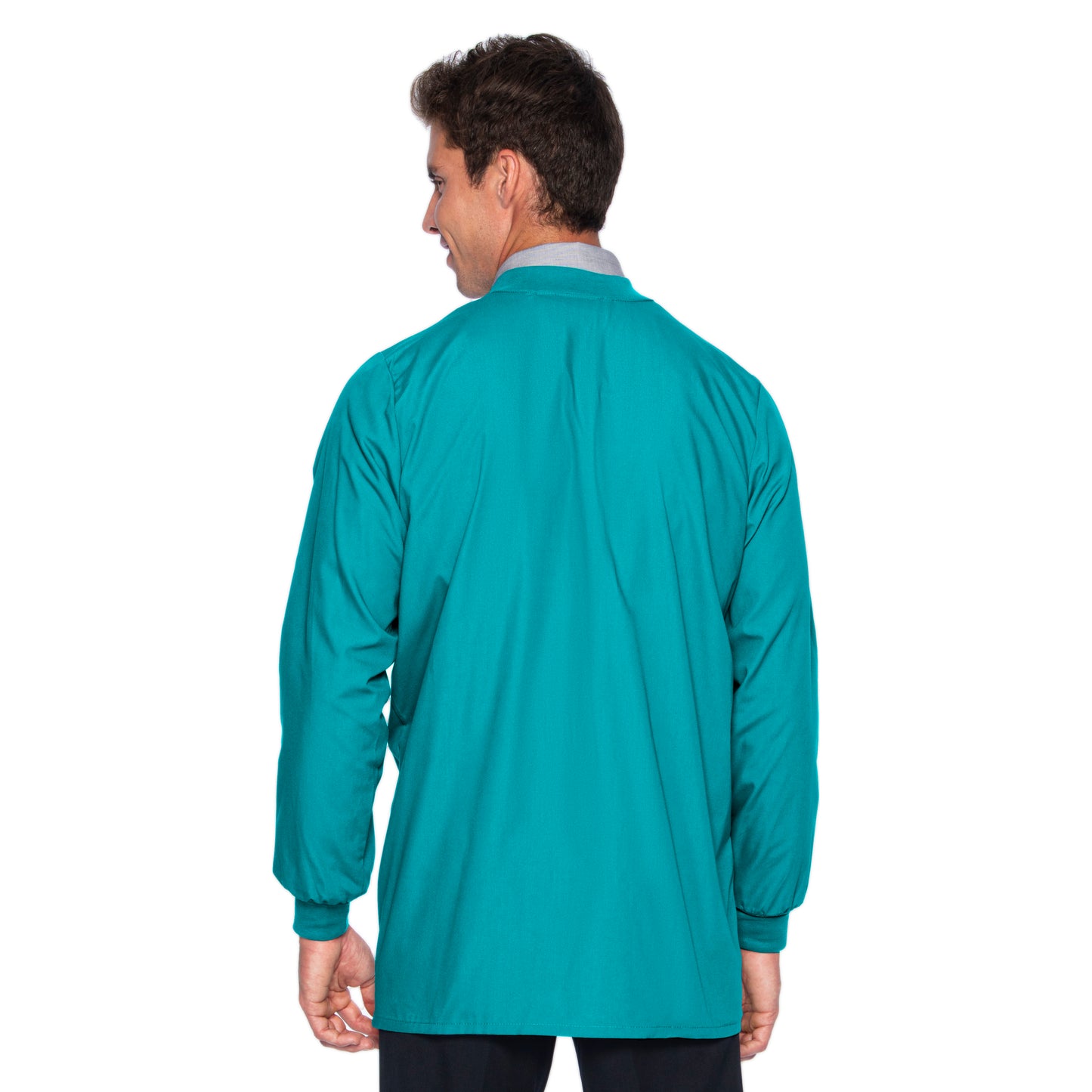 Men's 5-Pocket Crew Neck Warm-Up Jacket - 7551 - Teal