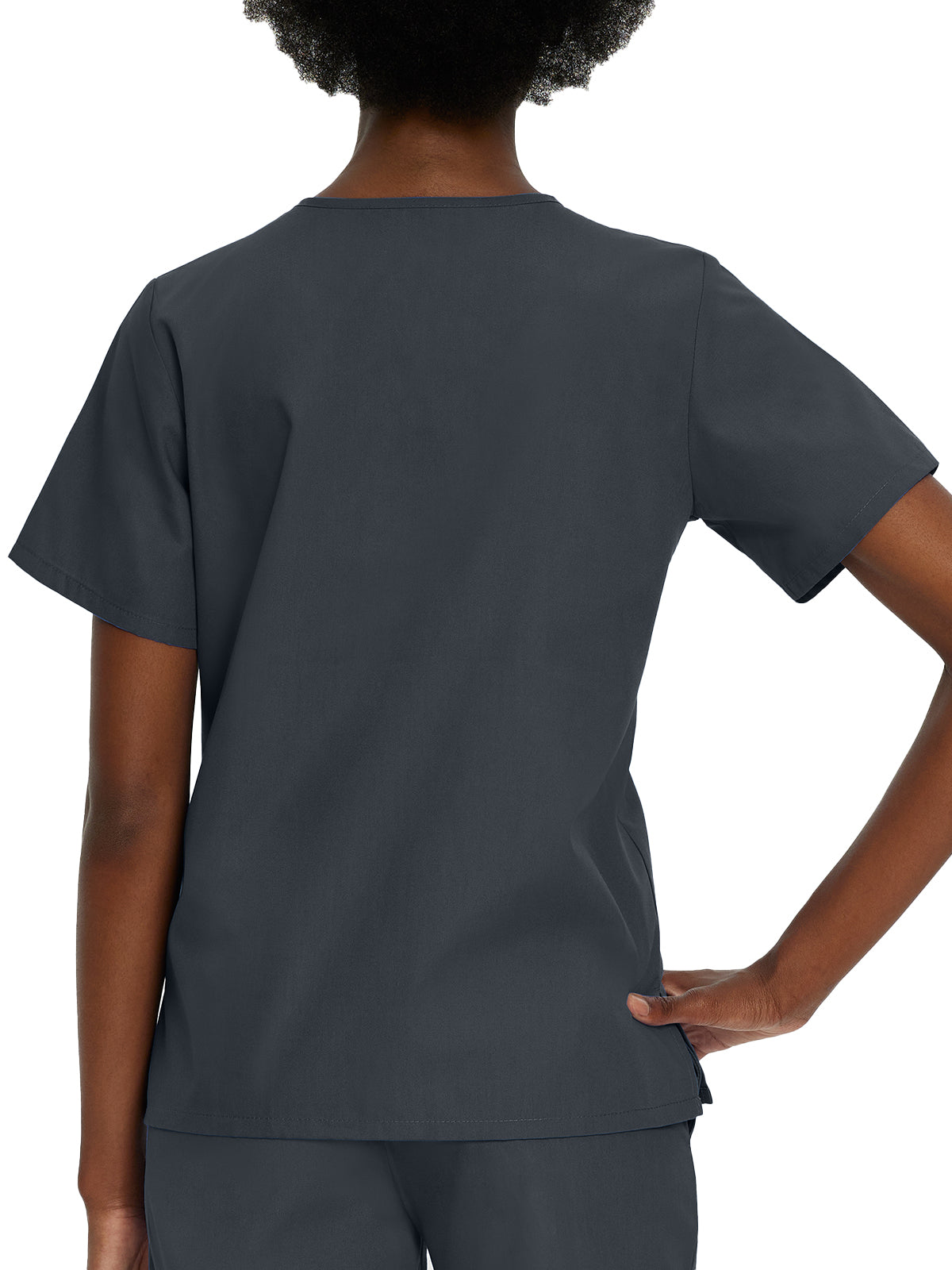 Women's 4-Pocket Durable V-Neck Top - 8219 - Graphite