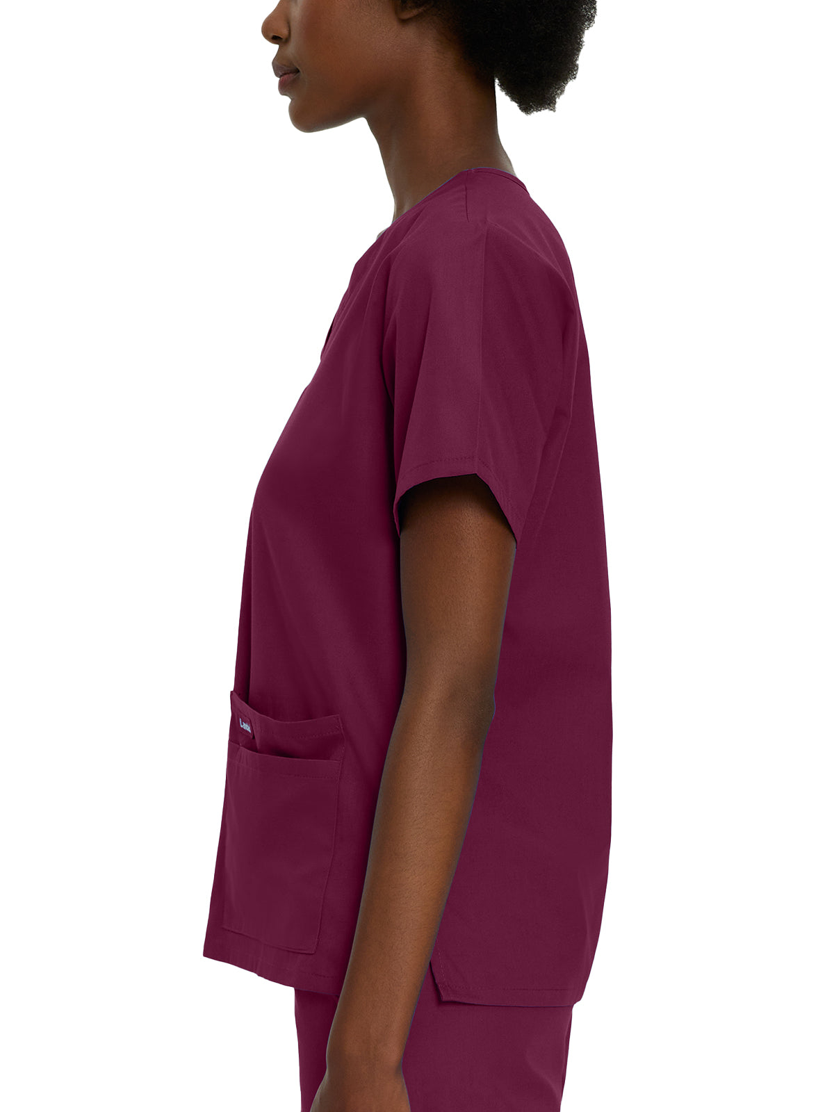 Women's 4-Pocket Durable V-Neck Top - 8219 - Wine