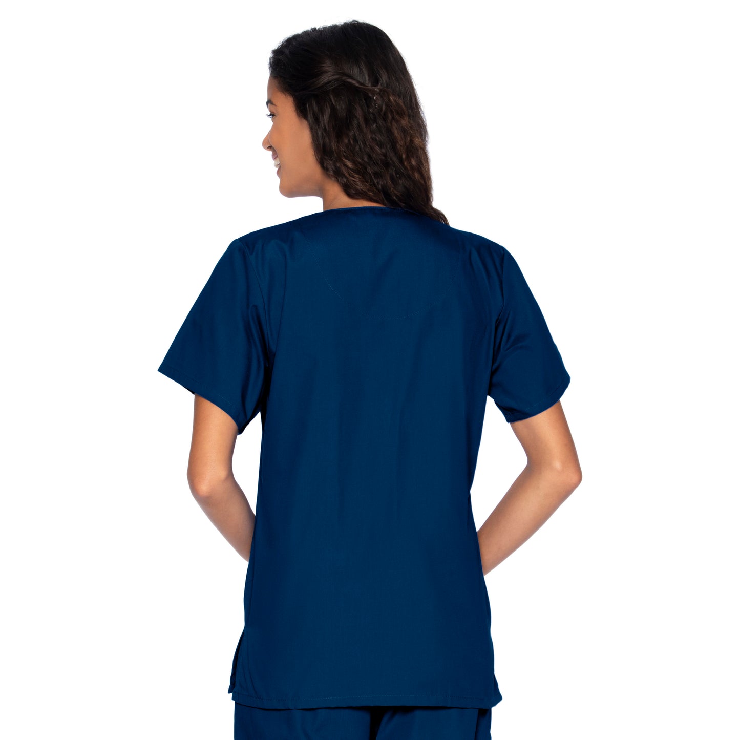 Women's 4-Pocket Snap-Front V-Neck Top - 8232 - Navy