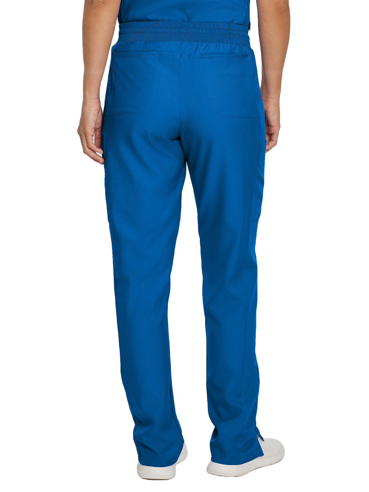 Women's 7-Pocket Mid-Rise Rib-Knit Elastic Waist Cargo Pant - LB400 - Royal