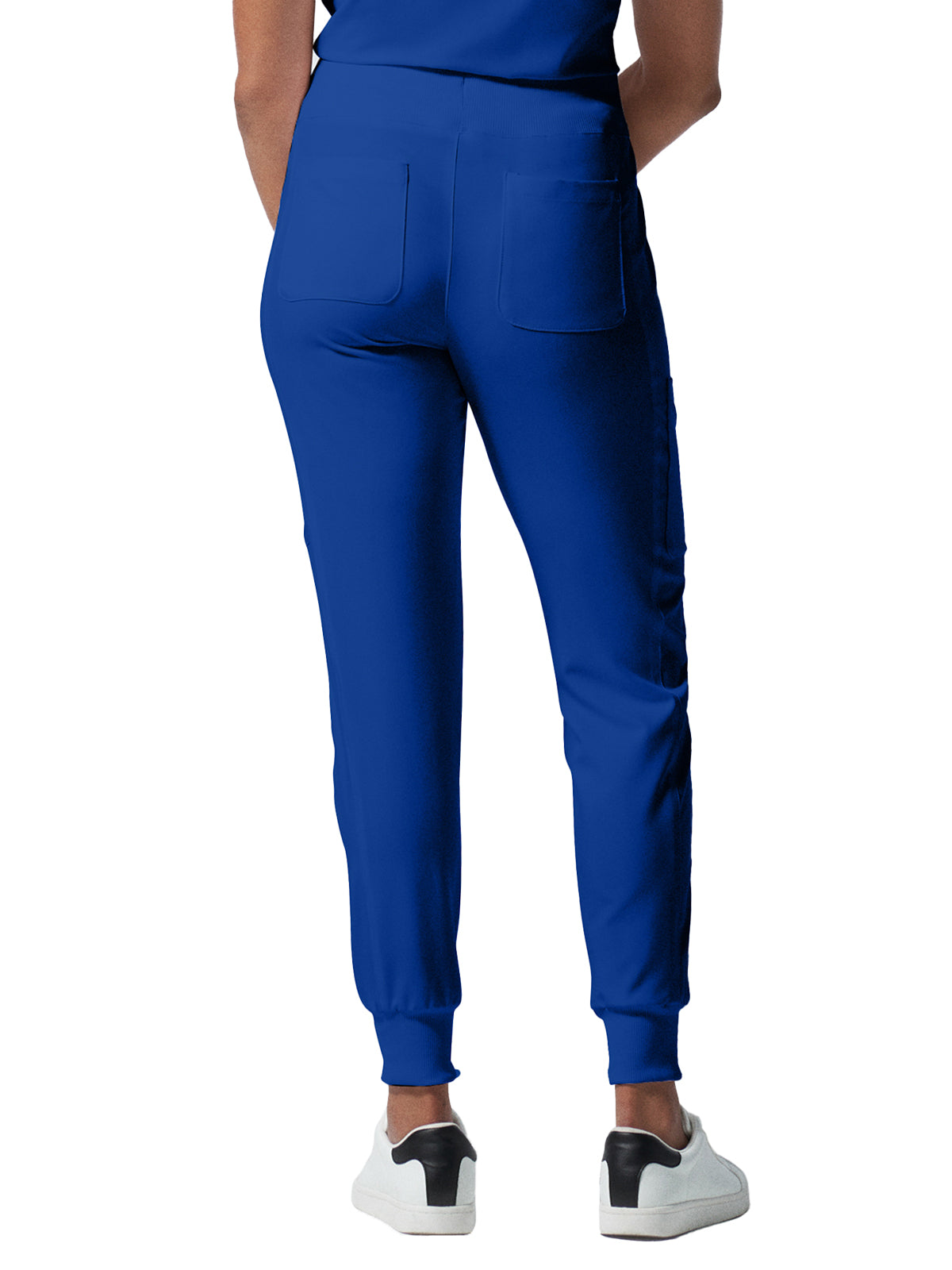 Women's 7-Pocket Mid-Rise Rib-Knit Elastic Waist Cargo Pant - LB401 - Galaxy