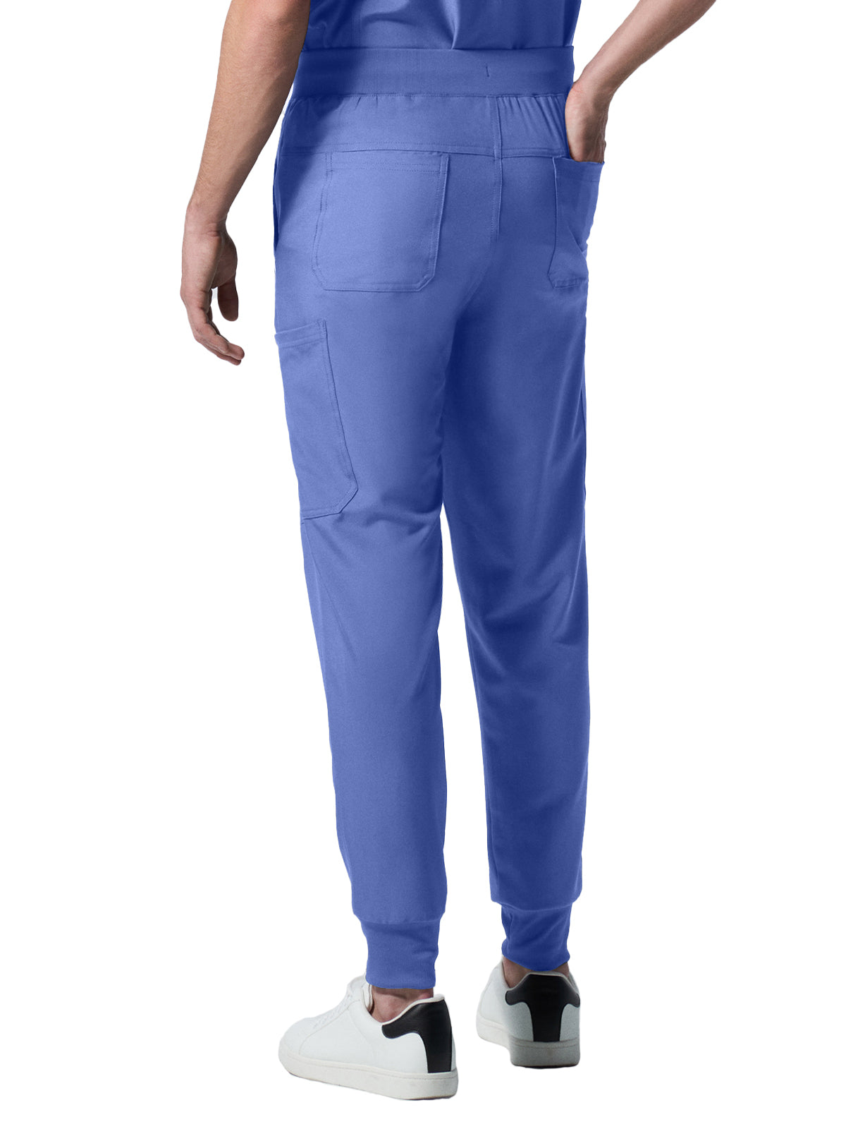 Men's 7-Pocket Mid-Rise Triple-Elastic Waist Jogger Pant - LB409 - Ceil Blue