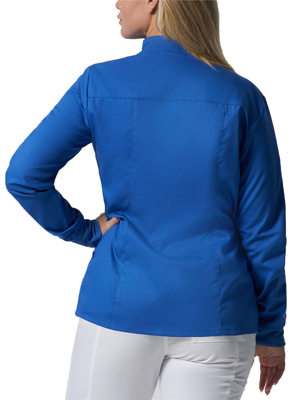 Women's 3-Pocket Mock Neck Zip-Front Jacket - LJ701 - Royal