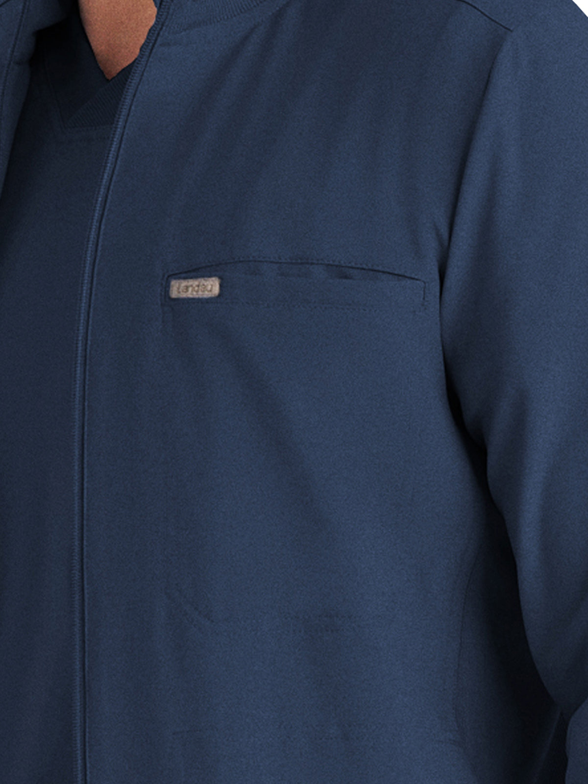 Men's 3-Pocket Mock-Neck Zip-Front Jacket - LJ703 - Navy
