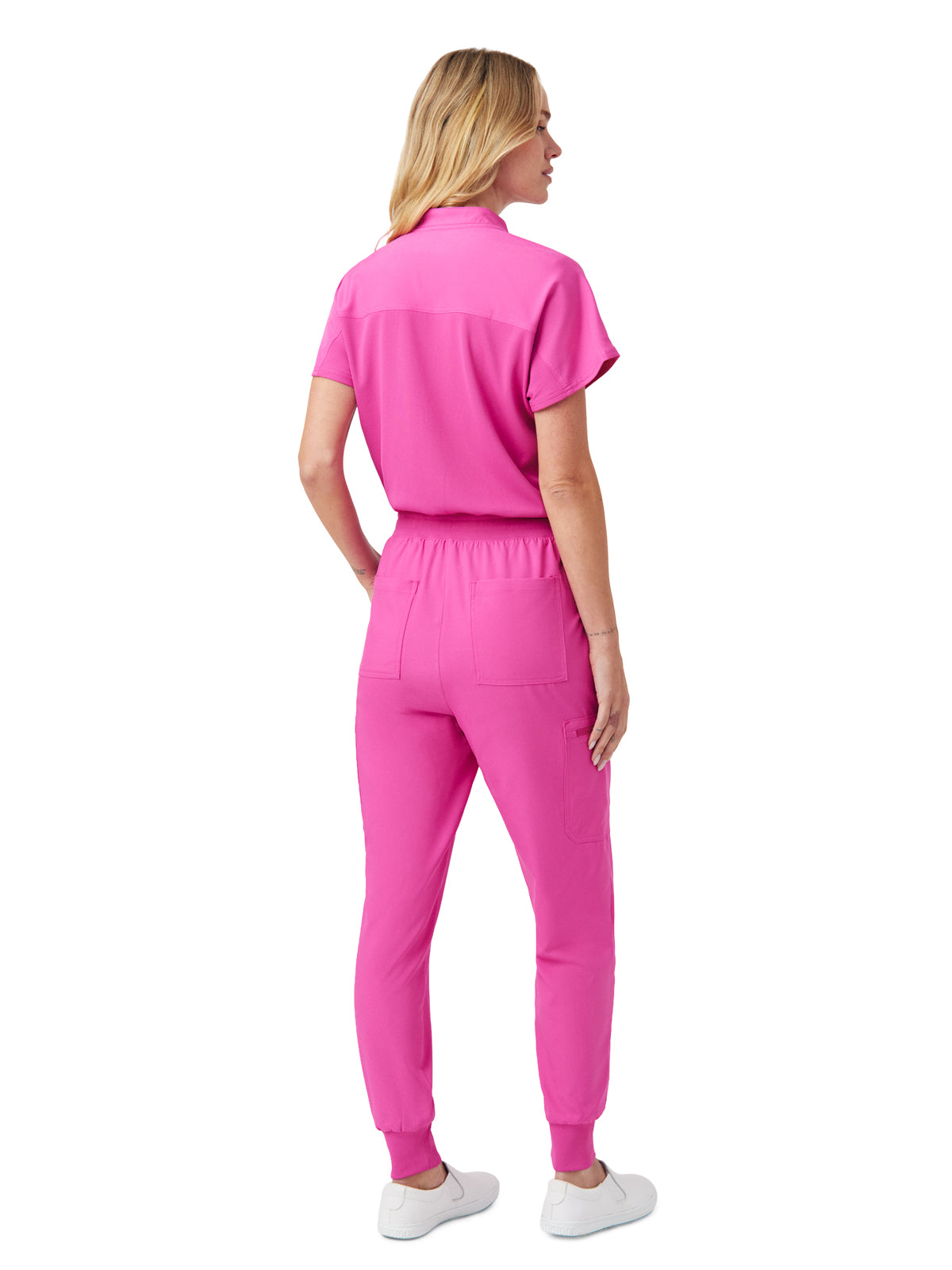 Women's 8-Pocket Cargo Jumpsuit - LO603 - Rose Violet
