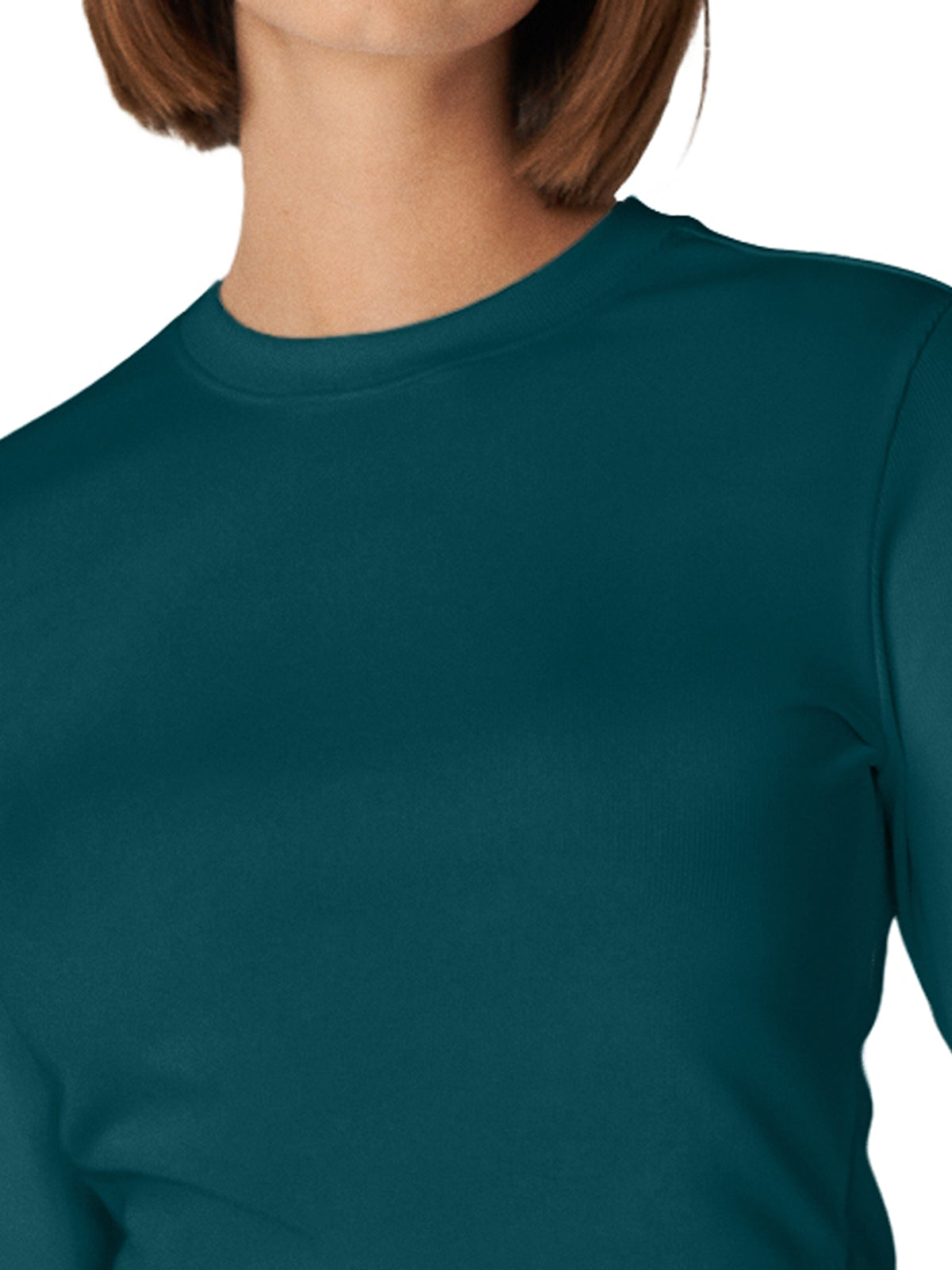 Women's 1-Pocket Long-Sleeve Crew Neck Underscrub Tee - LT103 - Caribbean