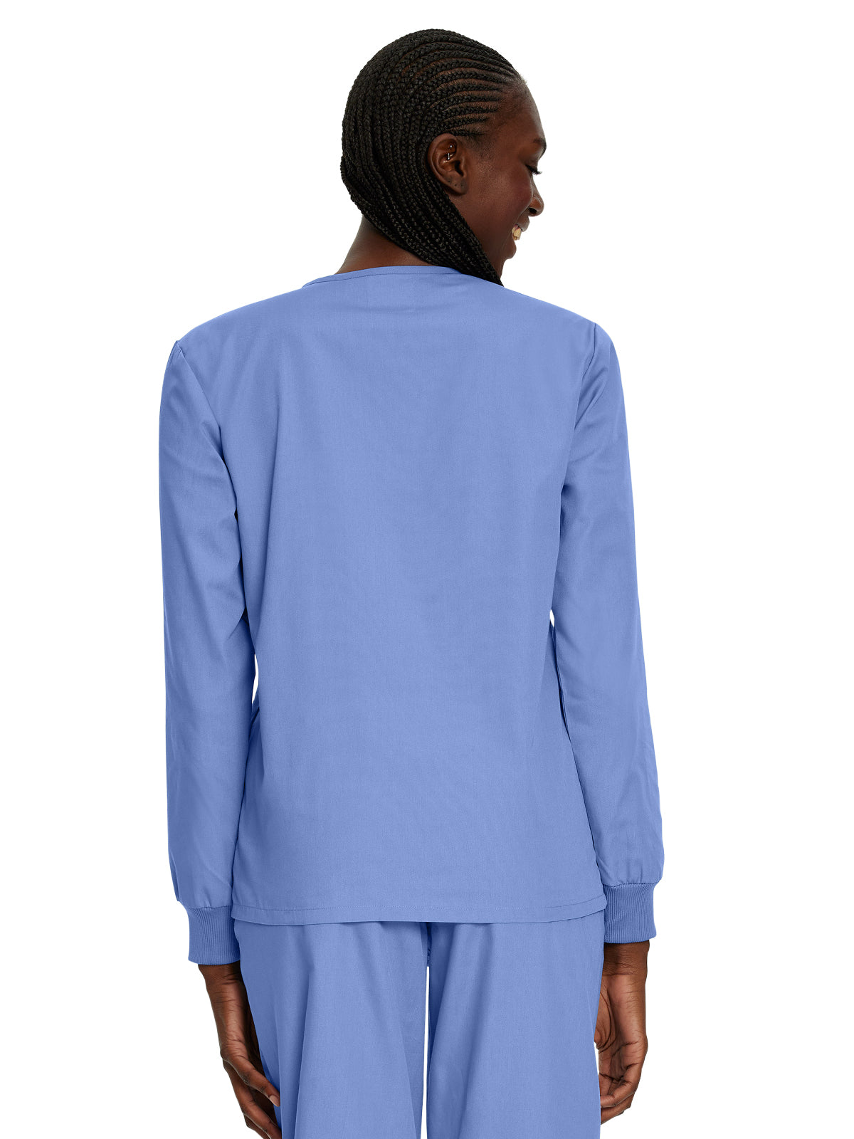 Unisex No-Pocket Crossover V-Neck Long-Sleeve Top - LT104 - Ceil