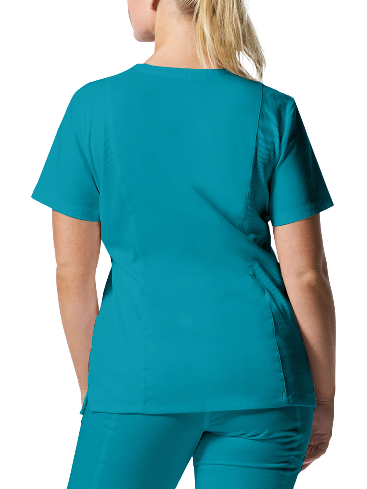 Women's 3-Pocket V-Neck Top - LT105 - Teal