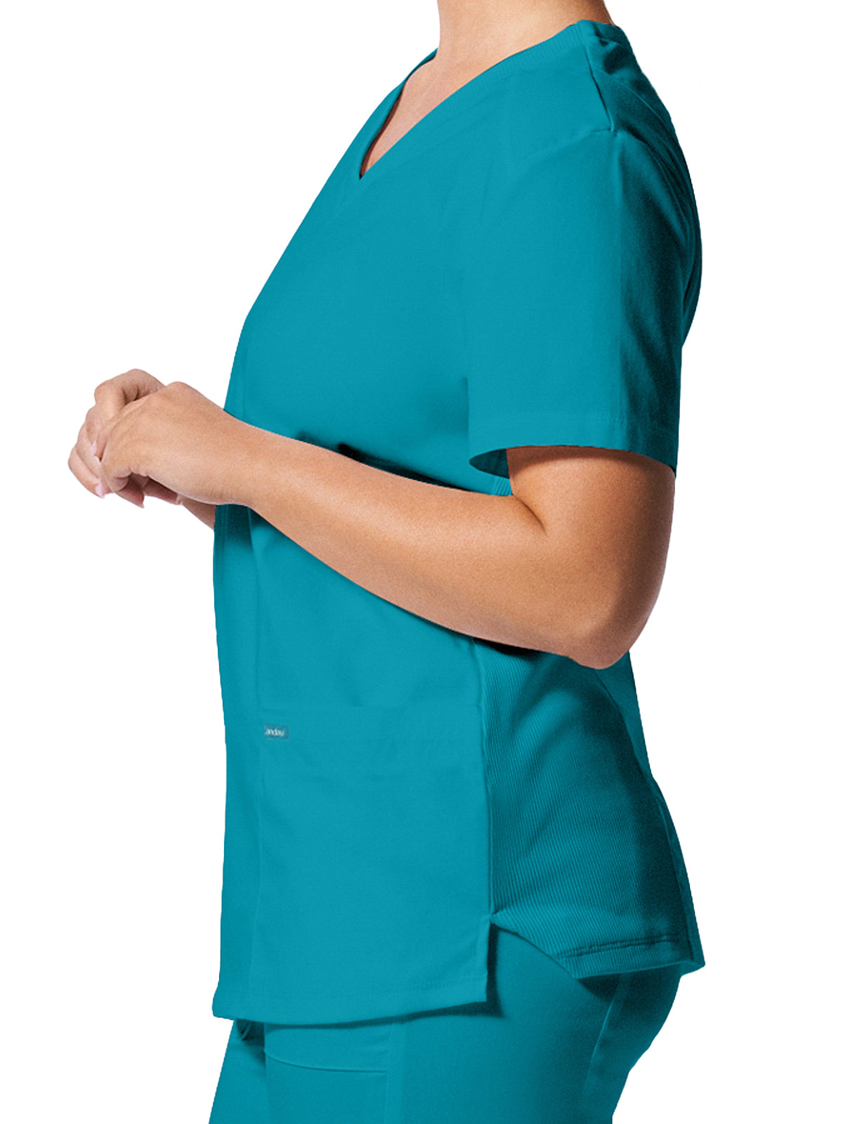Women's 3-Pocket V-Neck Top - LT105 - Teal