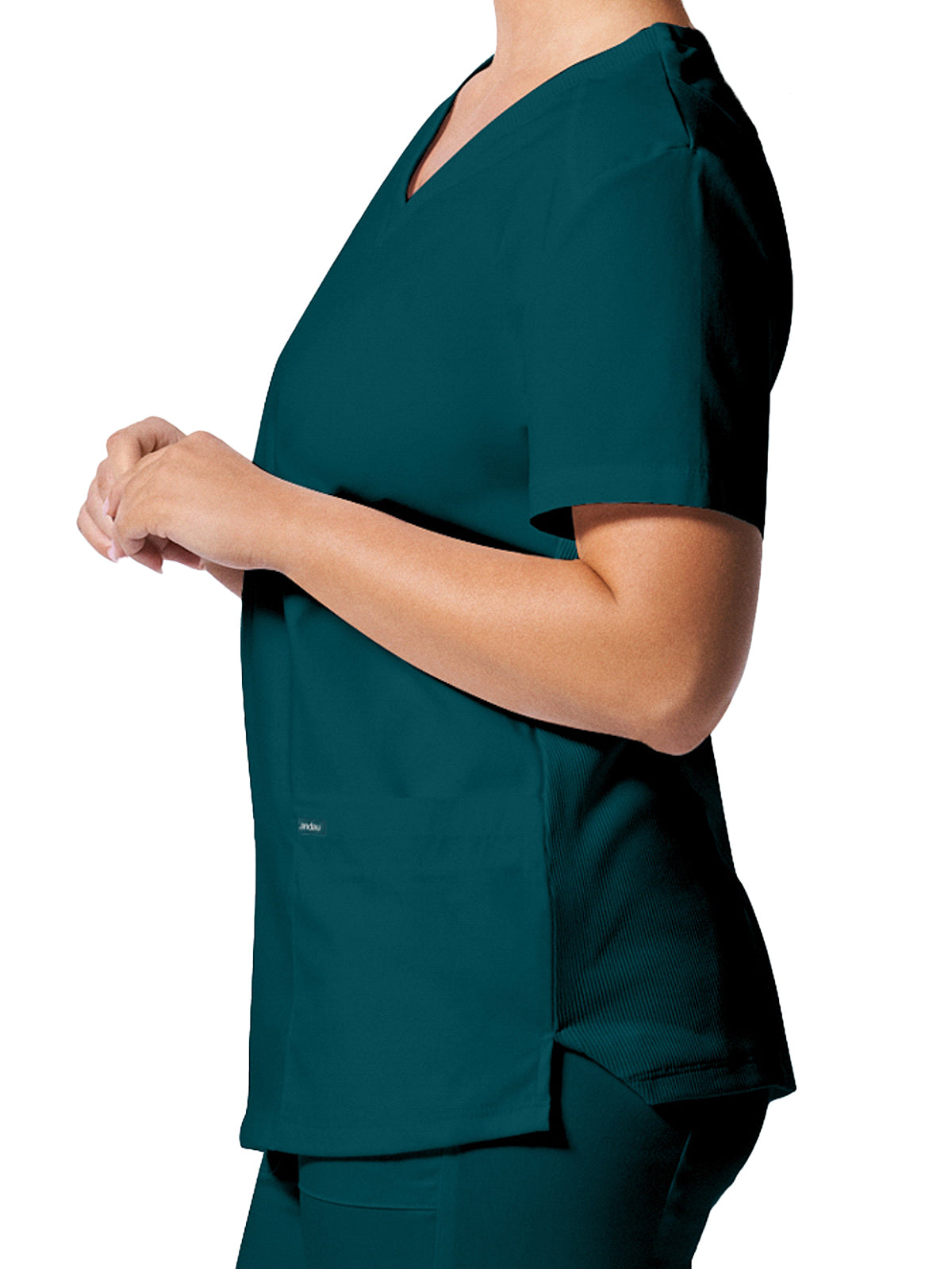 Women's 3-Pocket V-Neck Top - LT105 - Caribbean