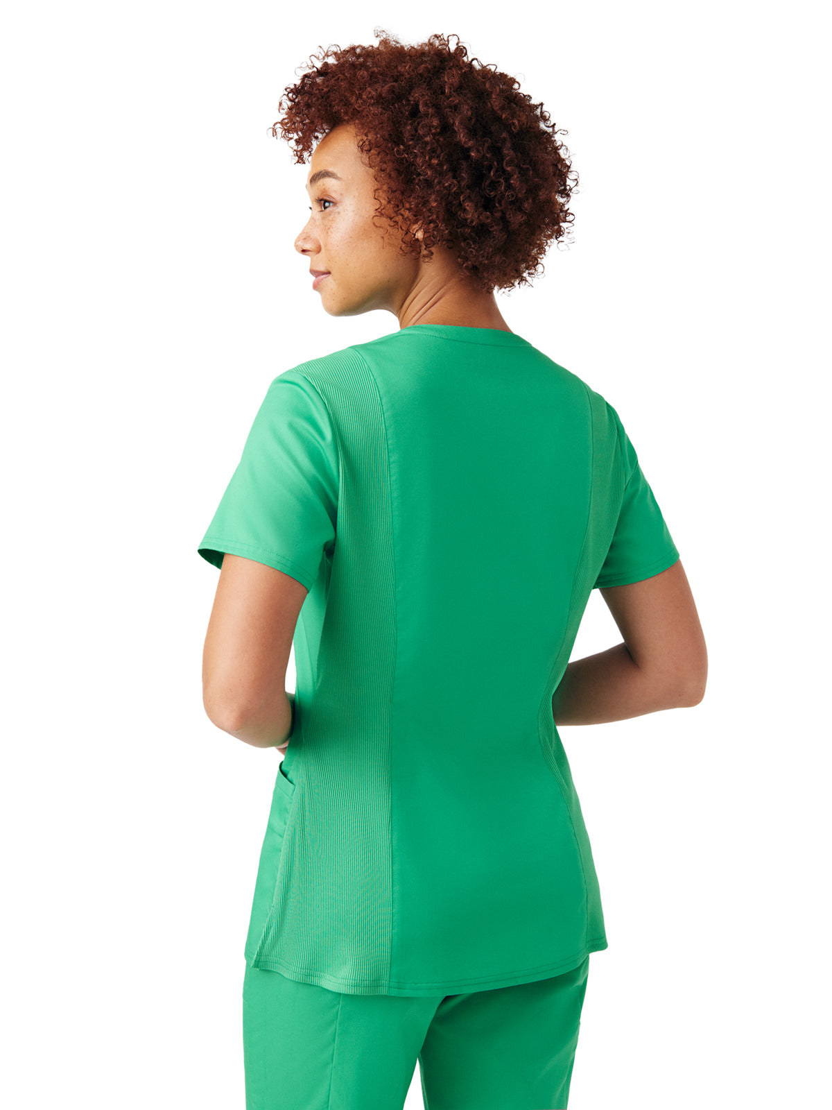 Women's 3-Pocket V-Neck Top - LT105 - Cool Mint