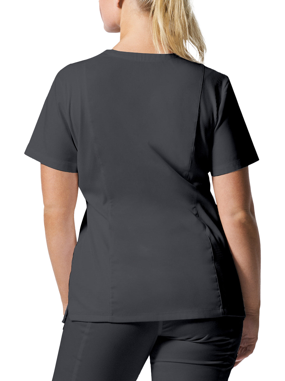Women's 3-Pocket V-Neck Top - LT105 - Graphite